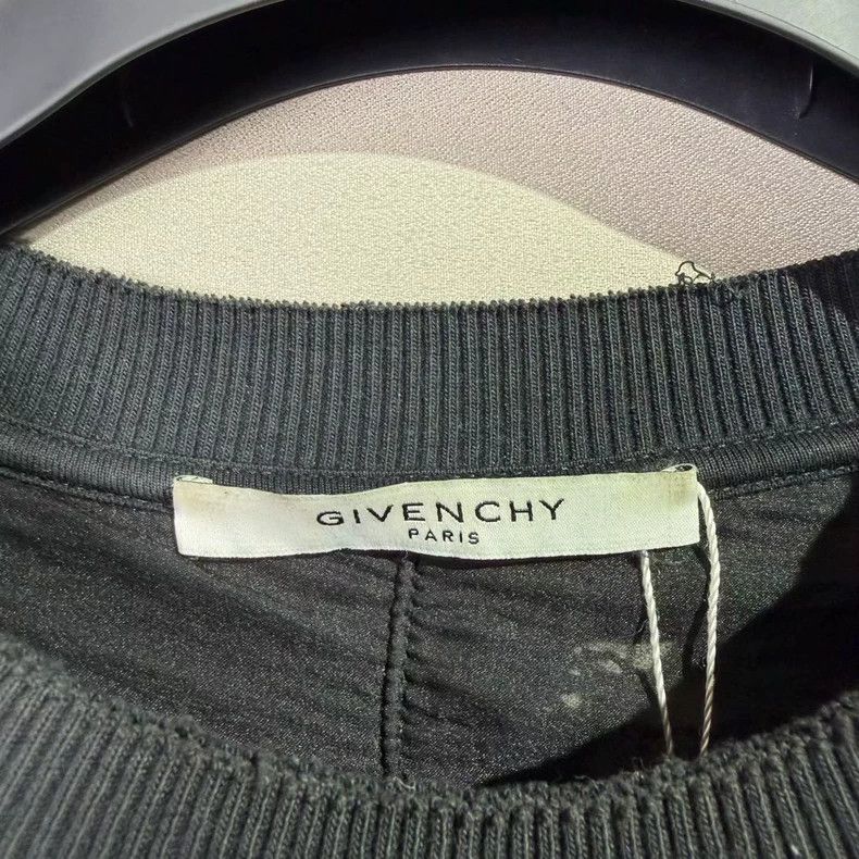 Givenchy Givenchy Black large hole lettering round neck sweatshirt Size US S / EU 44-46 / 1 - 4 Thumbnail