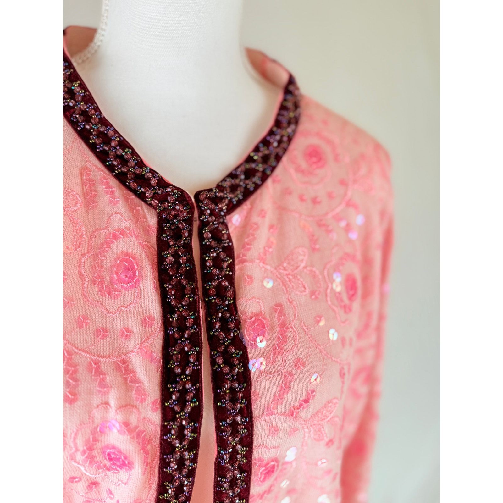 Voyage Voyage London "Invest in the Original" sequined cardigan. L Size L / US 10 / IT 46 - 4 Thumbnail