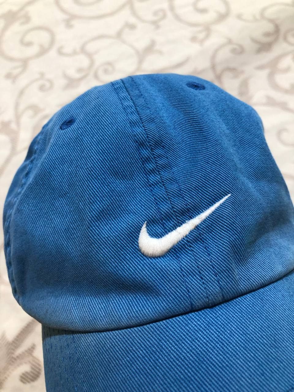 Nike Nike Mini Swoosh Embroidered Blue Dad Cap Hat Size ONE SIZE - 2 Thumbnail