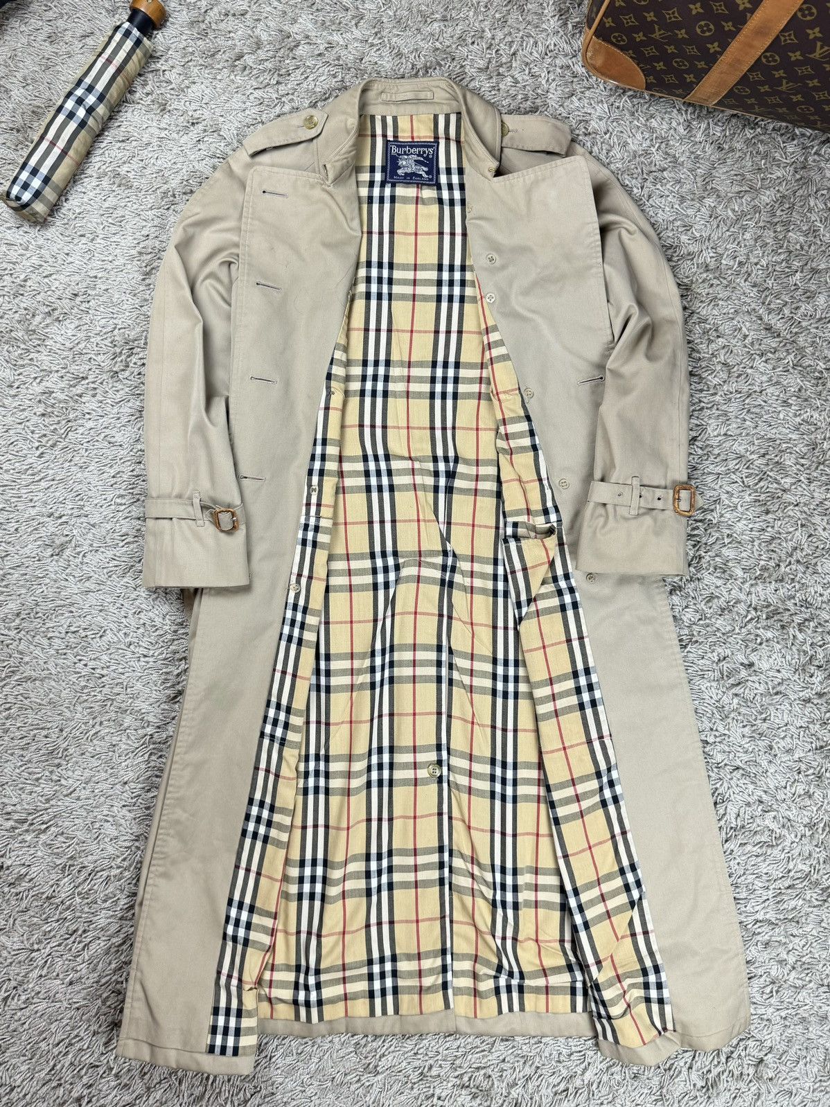 Burberry × Vintage Vintage trench coat Burberry original luxury streetwear item Size M / US 6-8 / IT 42-44 - 4 Thumbnail