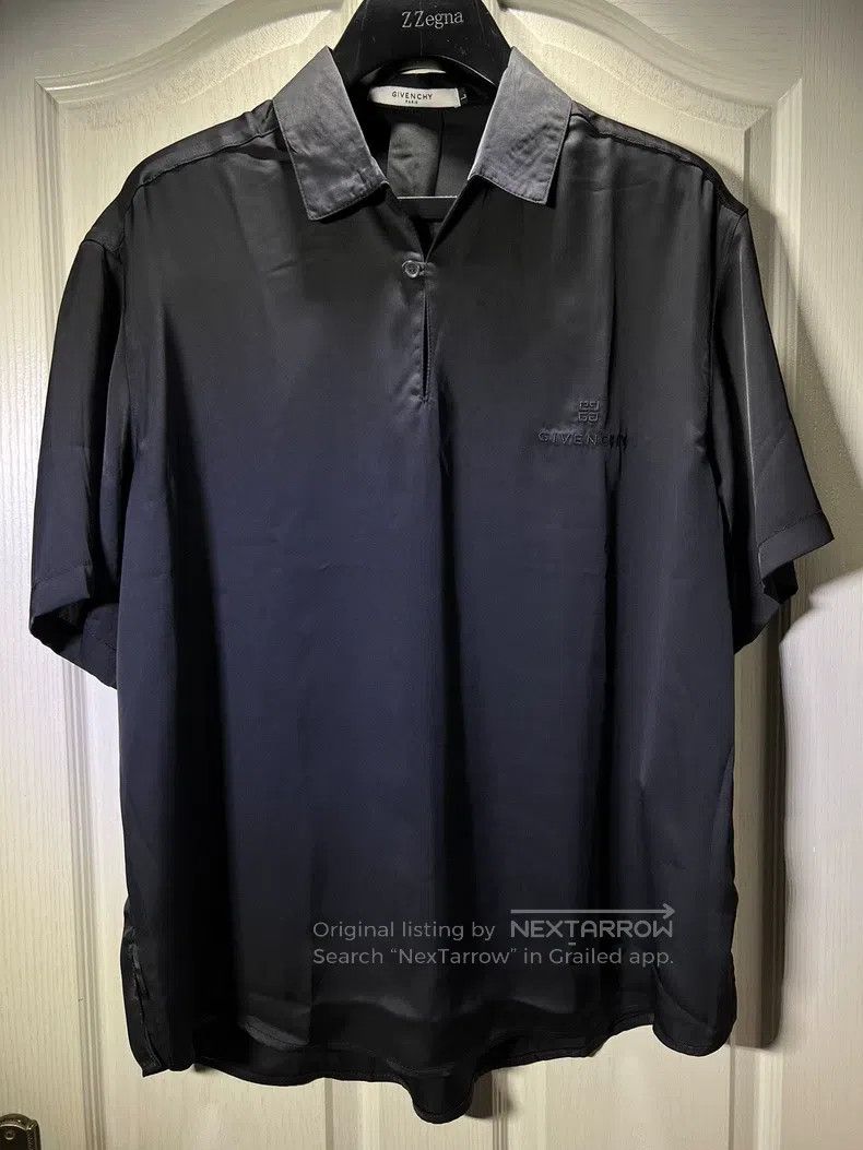 Givenchy Givenchy Men's tencel blend turn-down collar short-sleeve Size US L / EU 52-54 / 3 - 2 Thumbnail