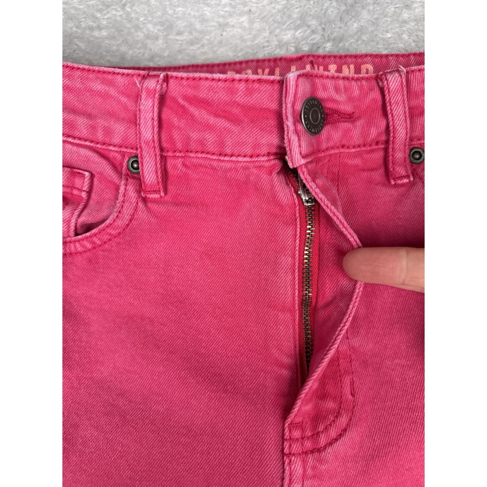 Vintage Idyllwind Jeans Womens 10W Plus Pink High Rise Bootcut Fringe Hem Stretch Denim Jeans Size 32" / US 10 / IT 46 - 5 Thumbnail