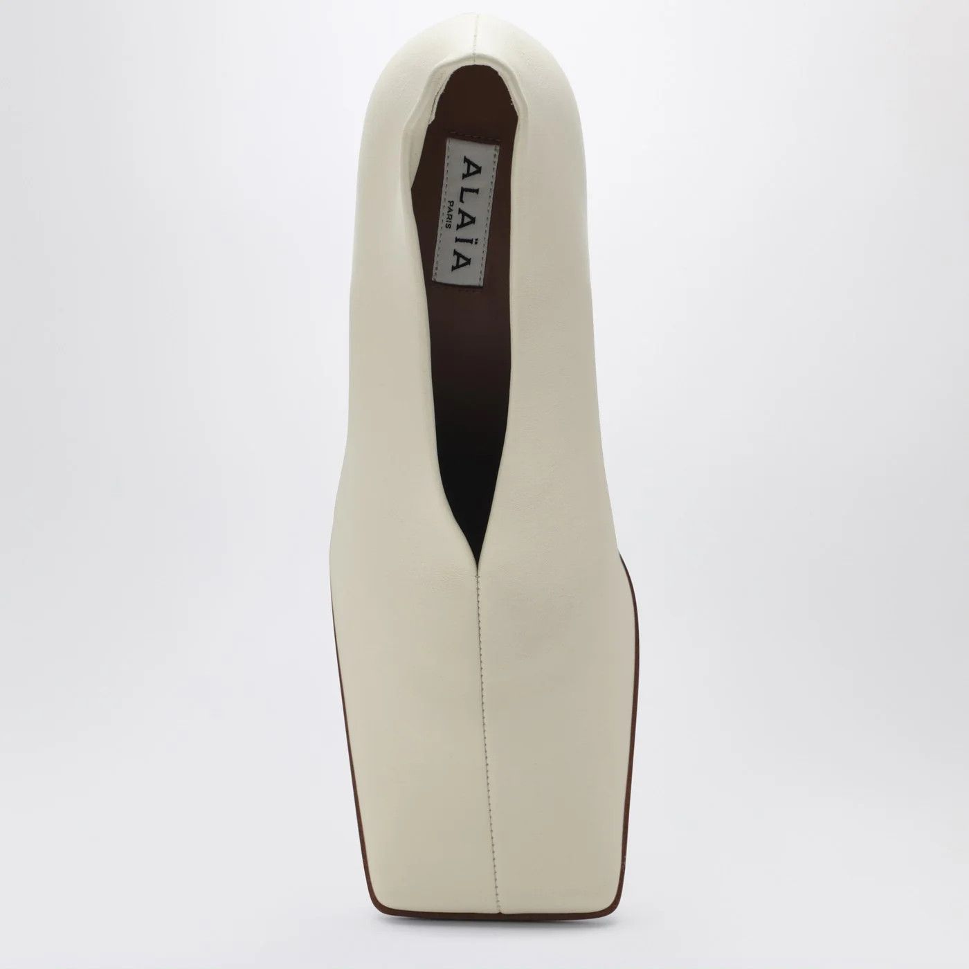 Alaia o1d2blof0426 Soft Square Pumps in Ivory Size US 8 / IT 38 - 3 Thumbnail