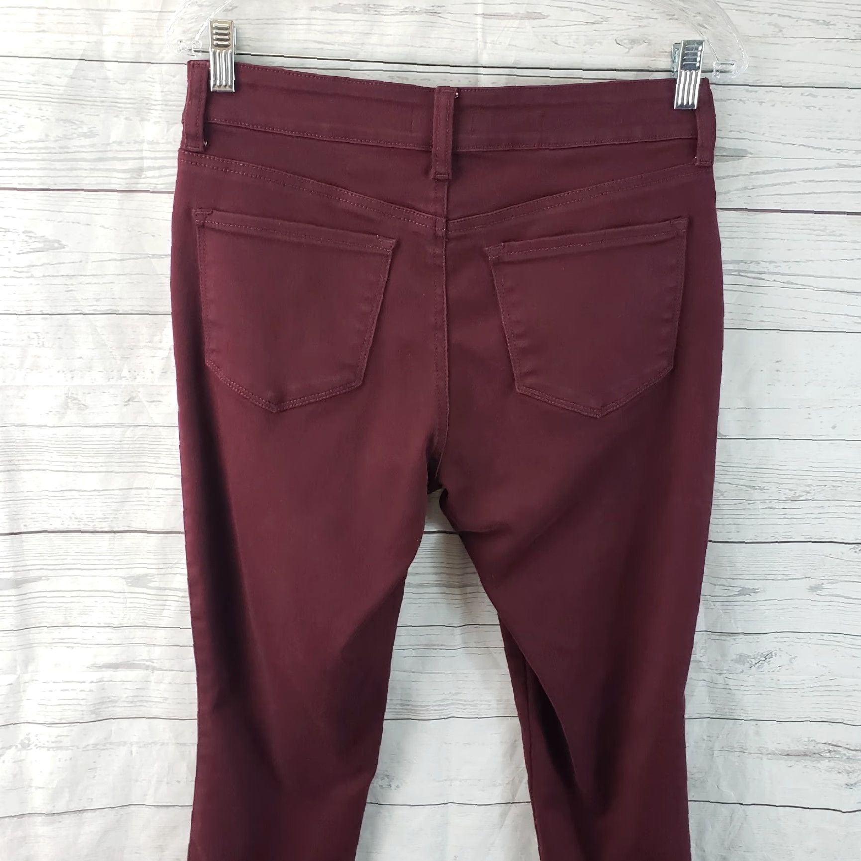 NYDJ NYDJ Womens Ami Skinny Legging Sz 6 Wine Mid Rise Cotton Blend Jeans Size 28" / US 6 / IT 42 - 4 Thumbnail