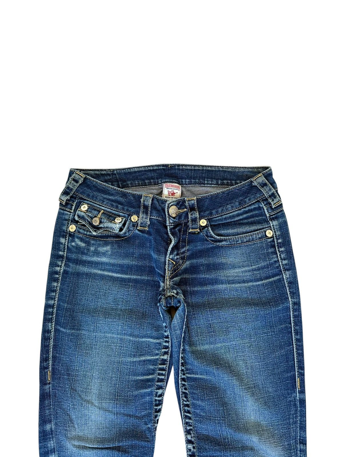 True Religion True Religion Rainbow Joey Washed Flared Bootcut Denim Jeans Size 27" / US 4 / IT 40 - 6 Thumbnail