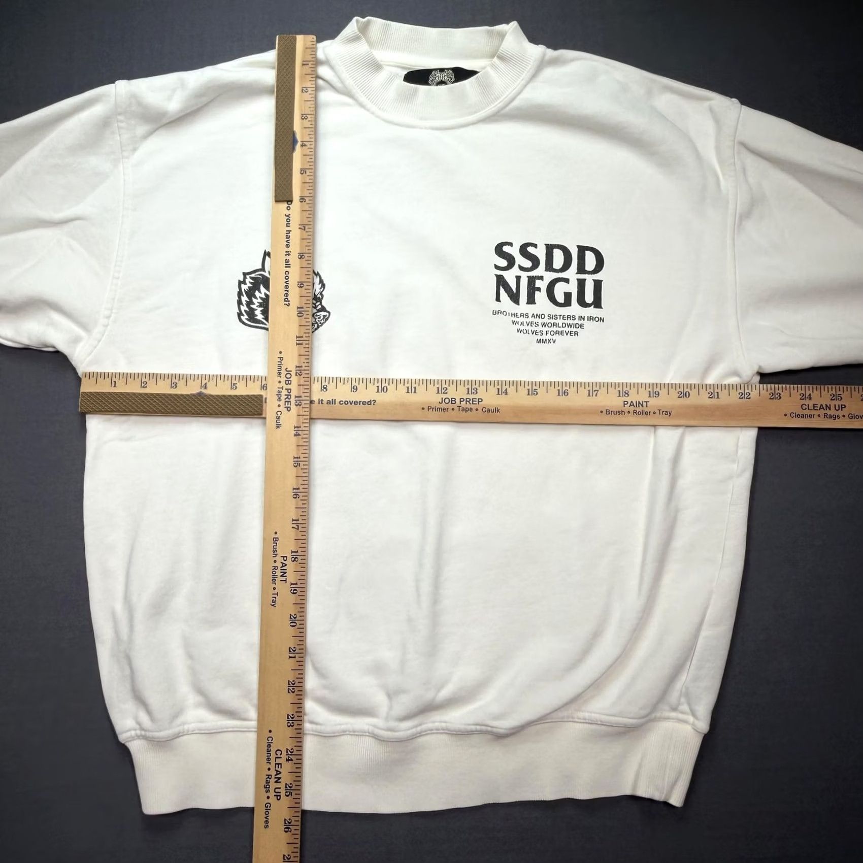 Darc Sport Darc Sport Sweatshirt Mens S White Wolves Club SSDD NFGU Fleece Pullover Graphic Print Crew Neck Size US S / EU 44-46 / 1 - 4 Thumbnail