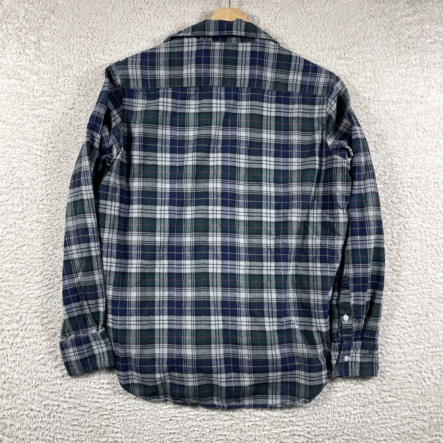 Frank & Eileen Frank & Eileen Shirt Women's XXS Plaid Green Blue Button-Up Cotton Italy Flannel Size XXS / US 00 / IT 34 - 2 Thumbnail