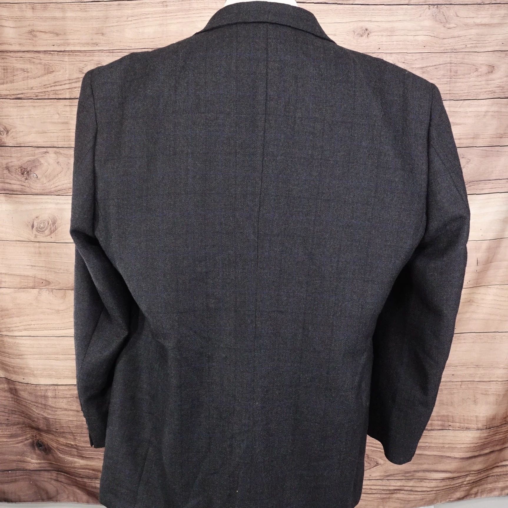 Stafford VINTAGE Stafford Men's Blazer 46R Wool Cashmere Classic Suit Jacket Gray Formal Business Size 46R - 4 Thumbnail