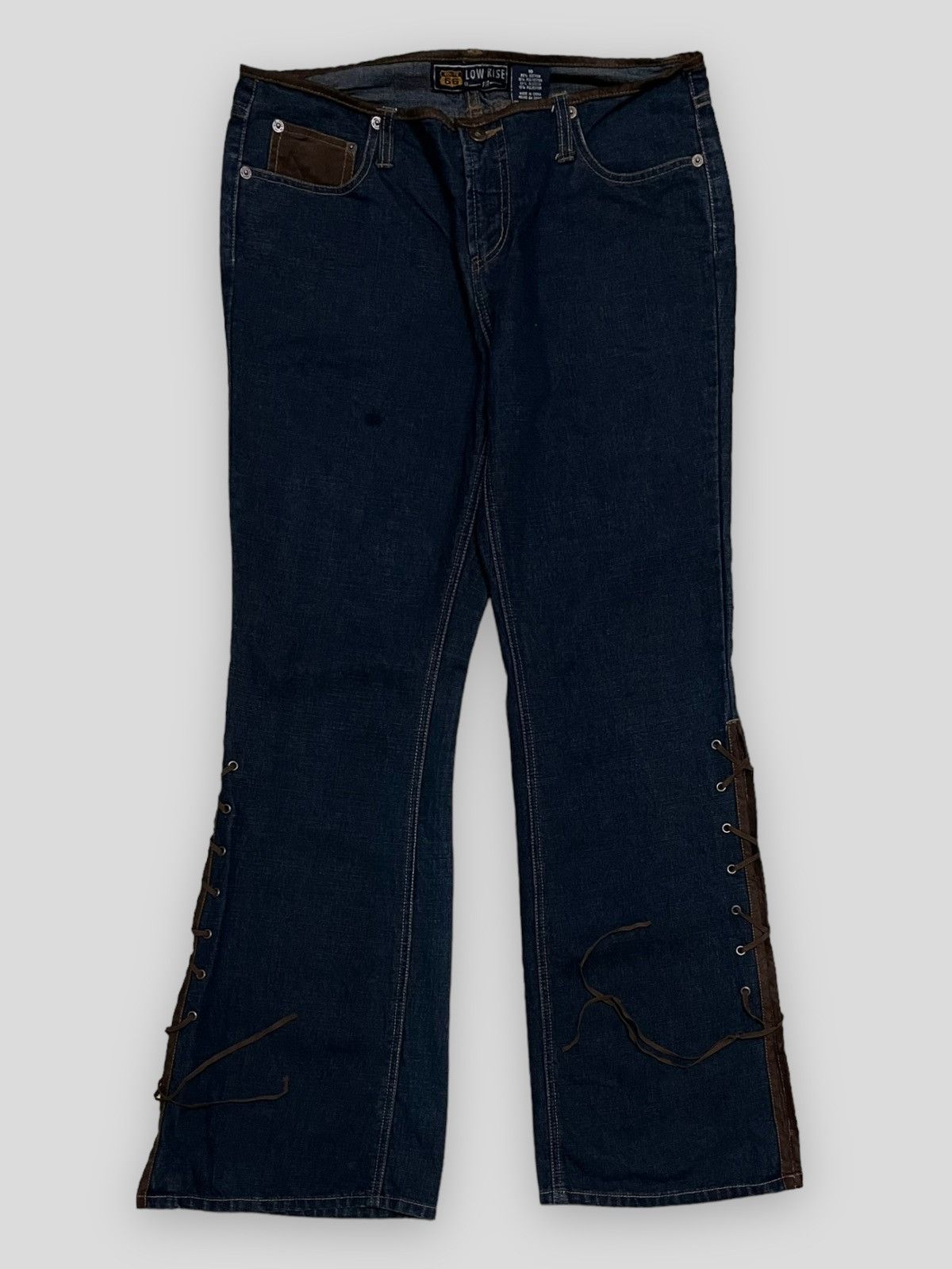 image of Send Offer Vintage Route 66 Iconic Flare Lace Denim in Blue, Men's (Size 32)