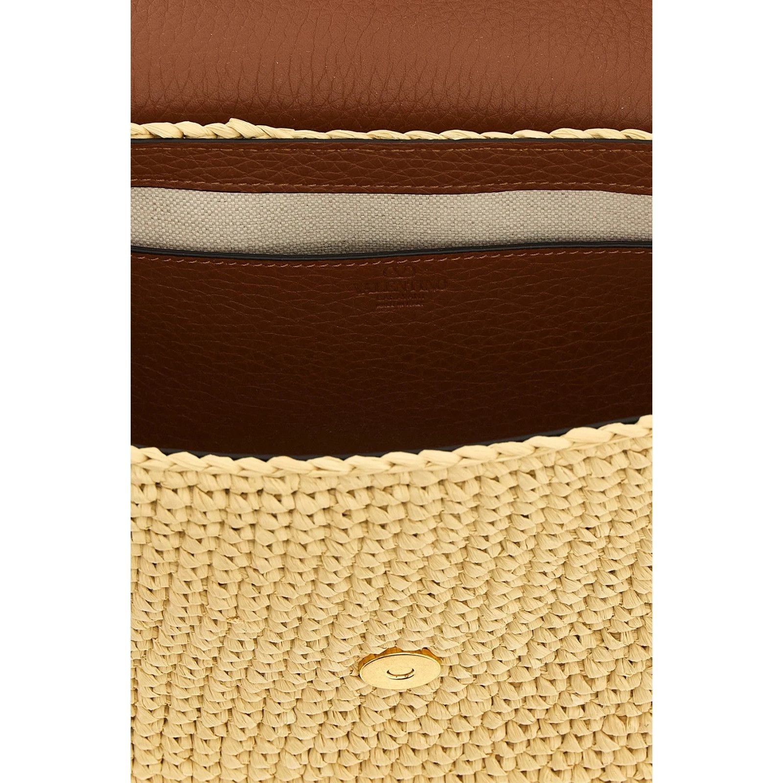 Valentino VALENTINO GARAVANI Alltime Brown Woven Raffia Shoulder Bag N Size ONE SIZE - 4 Thumbnail