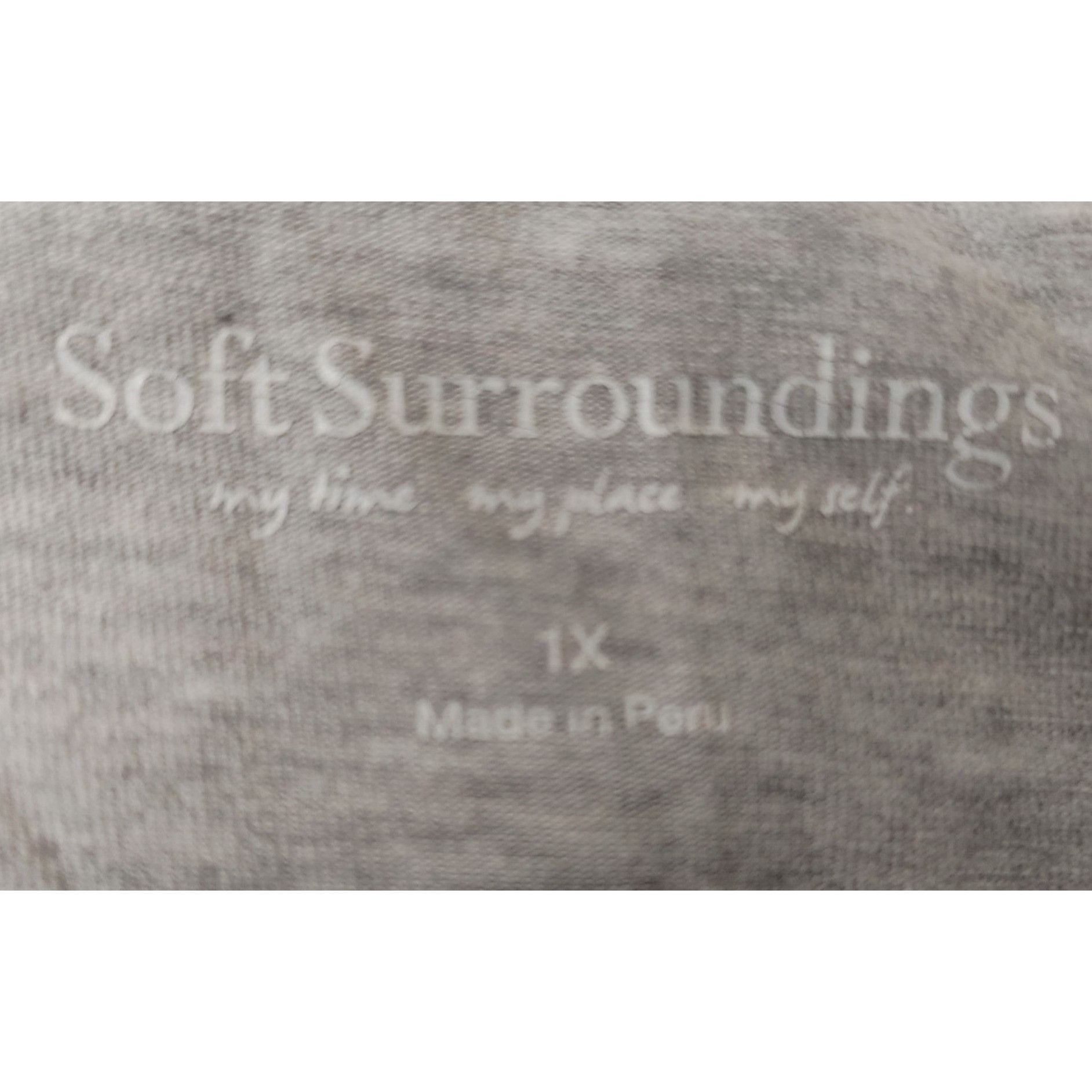Other SOFT SURROUNDINGS Womens 1X Gray Marled Cotton Blend Long Sl Size XL / US 12-14 / IT 48-50 - 3 Thumbnail