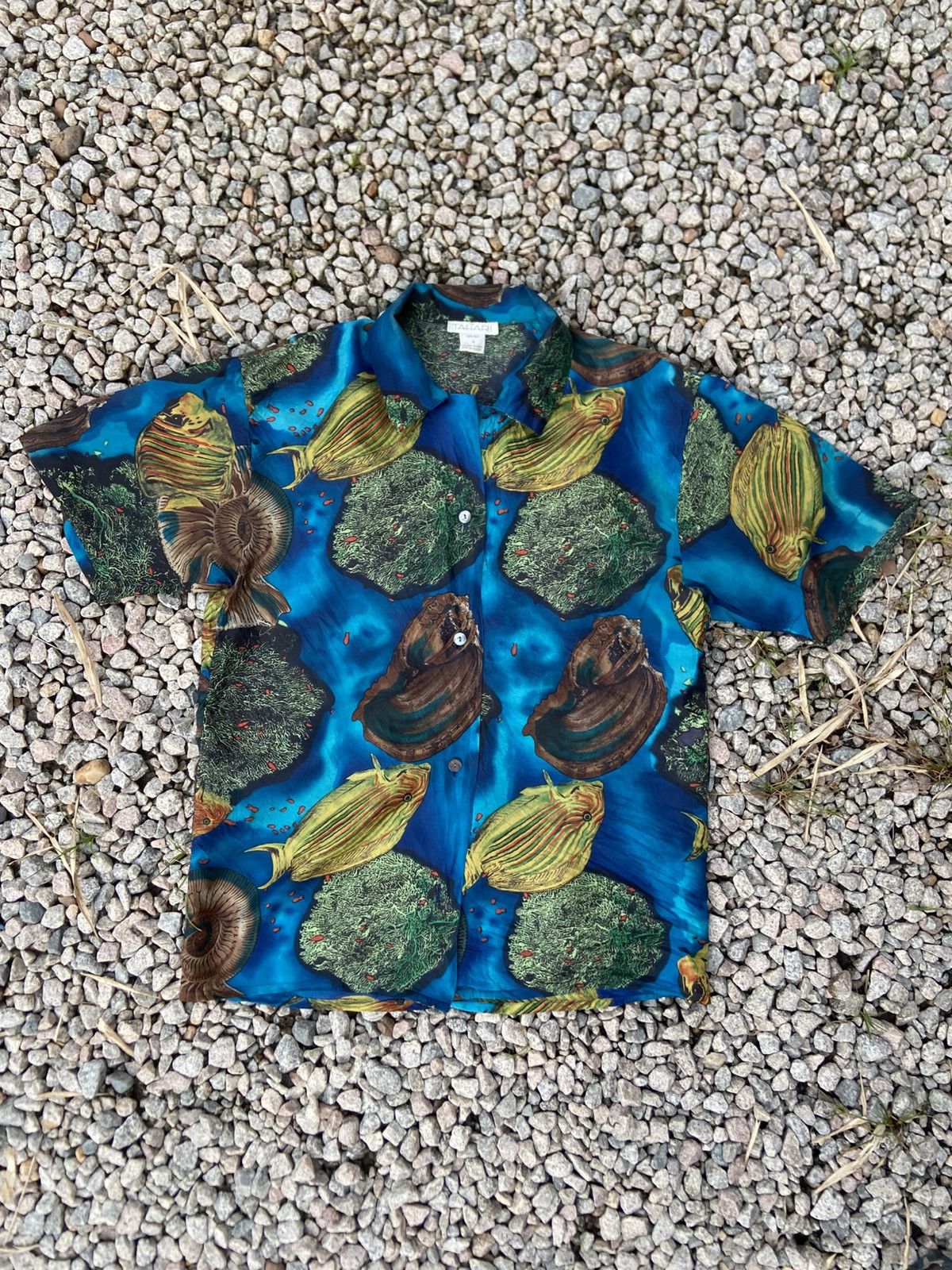 Elie Tahari Vintage TAHARI silk tropical fish in ocean all over print Size US L / EU 52-54 / 3 - 1 Thumbnail