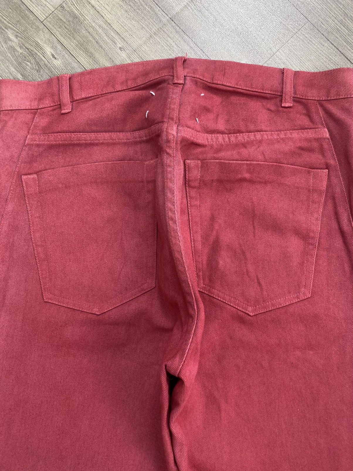 Maison Margiela Vintage Maison Martin Margiela Paris Red Denim Pants Luxury Size US 32 / EU 48 - 15 Thumbnail