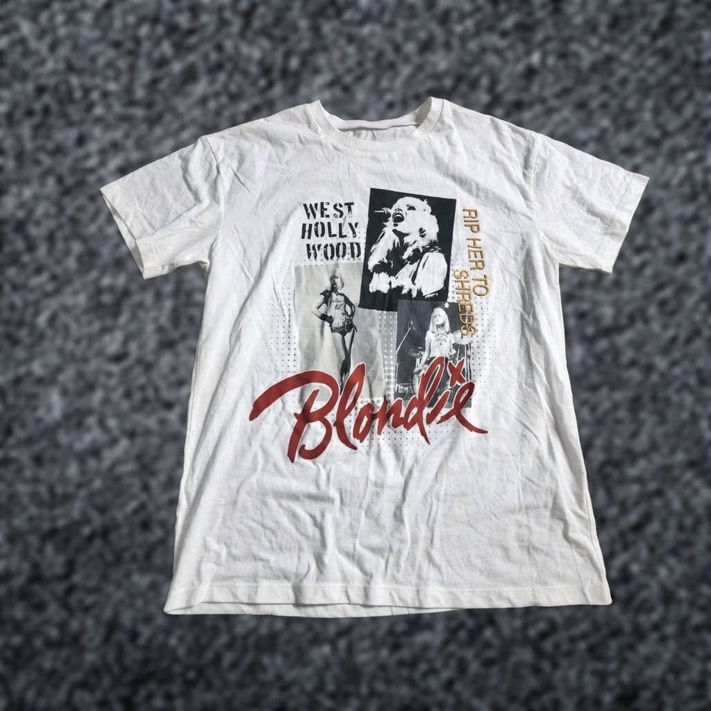 Vintage Womens Blondie T-Shirt Shirt Short Sleeve Crew Neck Cotton White Oversized M Regular Rock 80s 90s 2000s Womens Size M / US 6-8 / IT 42-44 - 1 Thumbnail