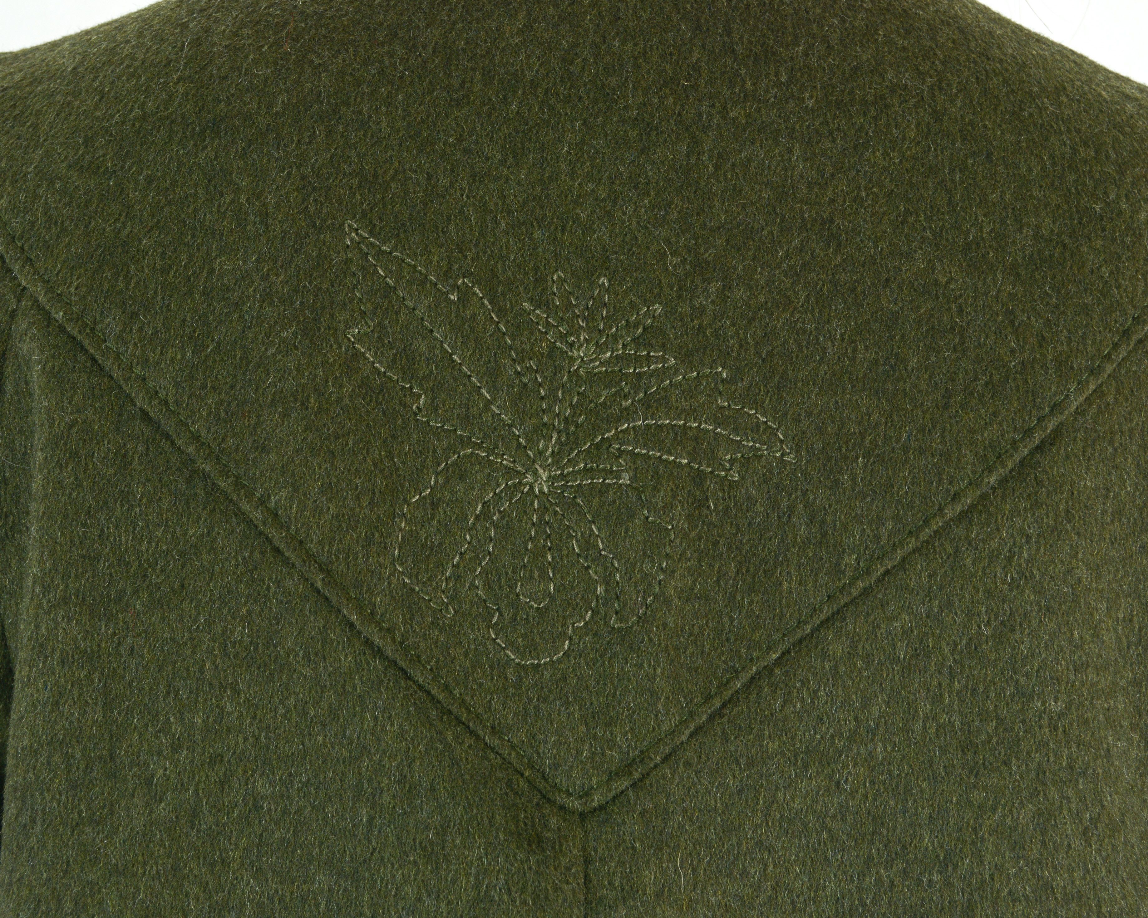 Vintage 70s Sport Loden Wool Coat M Jacket Overcoat Mac Trachten Size M / US 6-8 / IT 42-44 - 7 Thumbnail