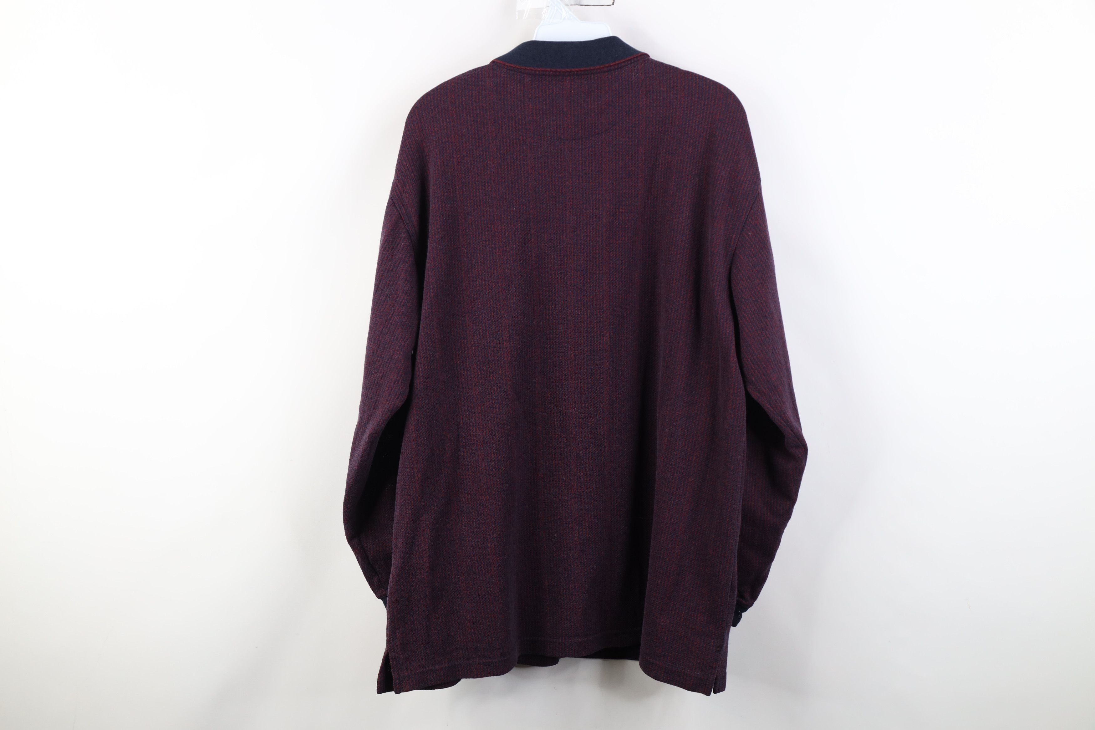 Vintage Vintage 90s Streetwear Knit Long Sleeve Rugby Polo Shirt Size US L / EU 52-54 / 3 - 9 Thumbnail