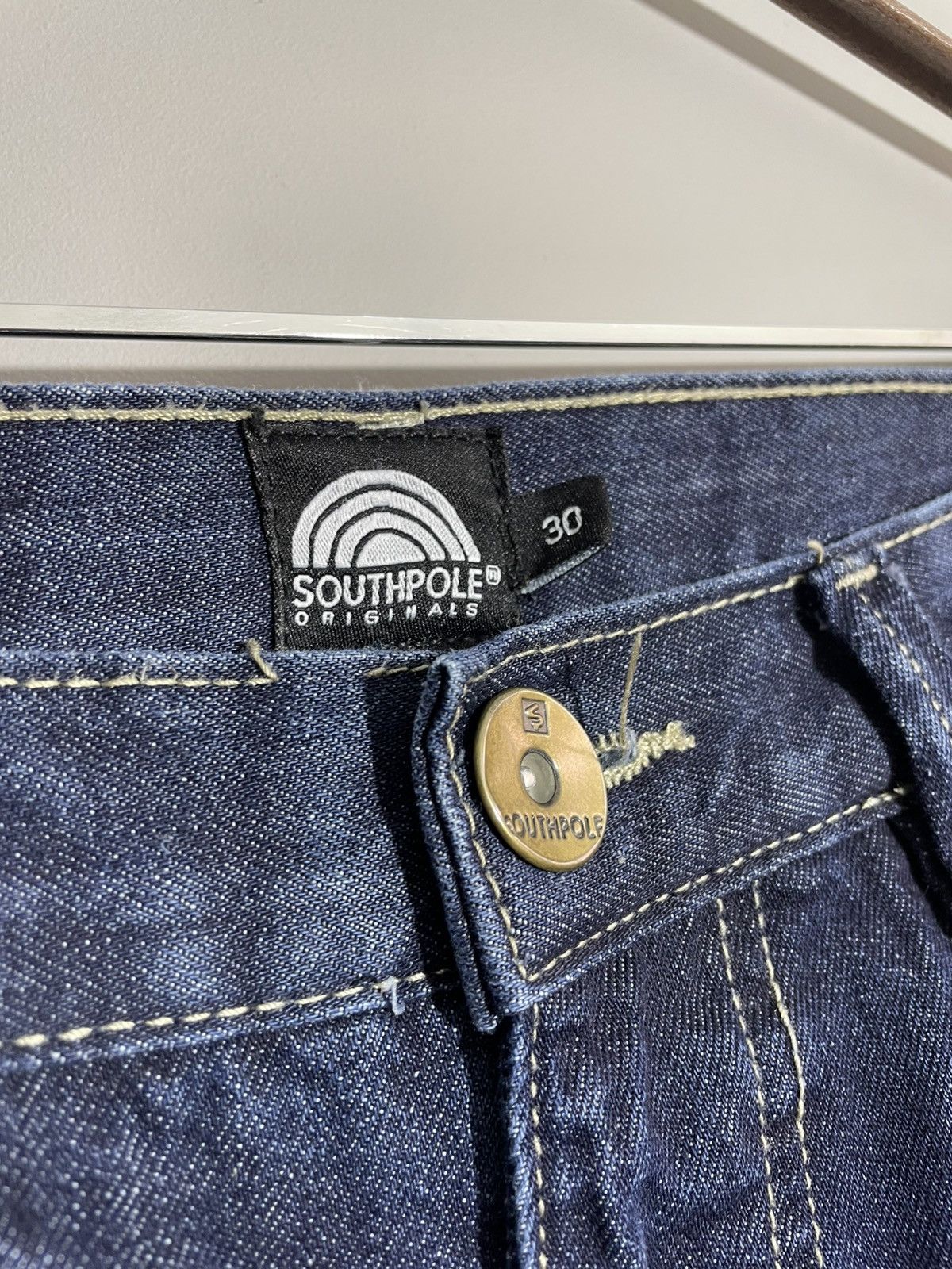 Southpole Y2K Southpole Big Logo navy blue denim pants size 30 Size US 30 / EU 46 - 6 Thumbnail