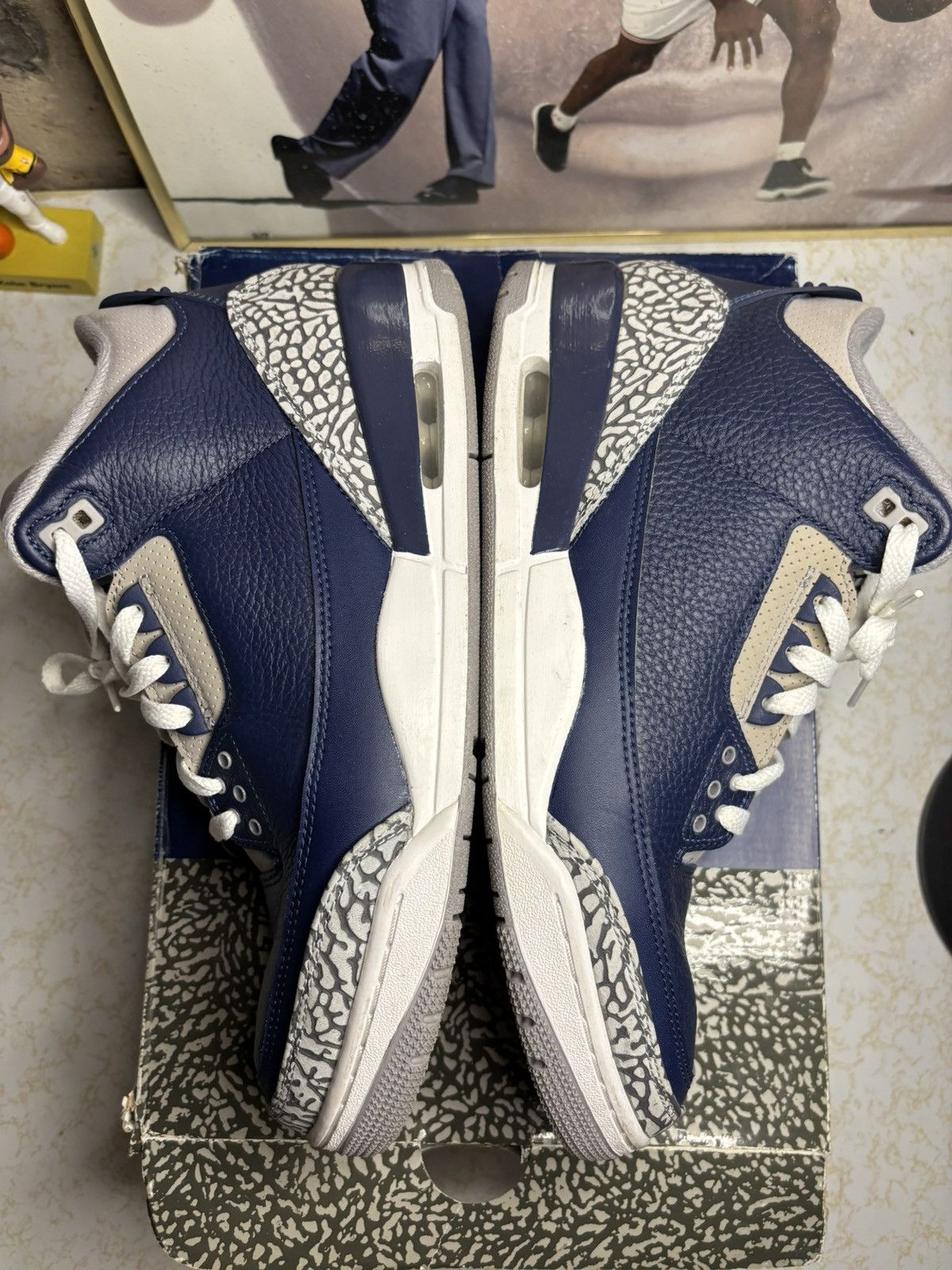 Jordan Brand Air Jordan 3 Retro Georgetown Size US 11 / EU 44 - 4 Thumbnail