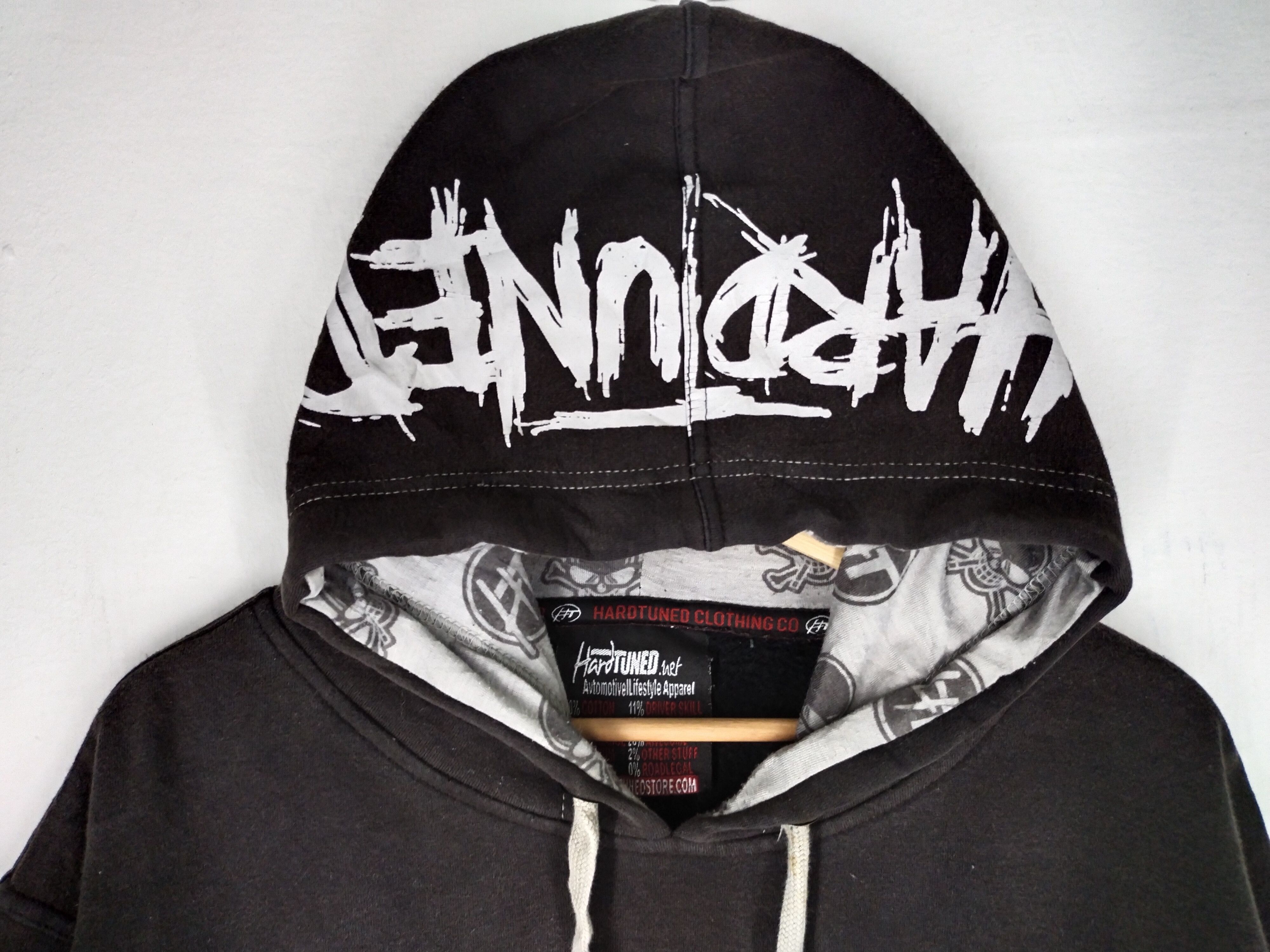 Japanese Brand 🔥 Vtg Origin Labo X Hardtuned Big Print Skull Hoodie Size US L / EU 52-54 / 3 - 7 Thumbnail