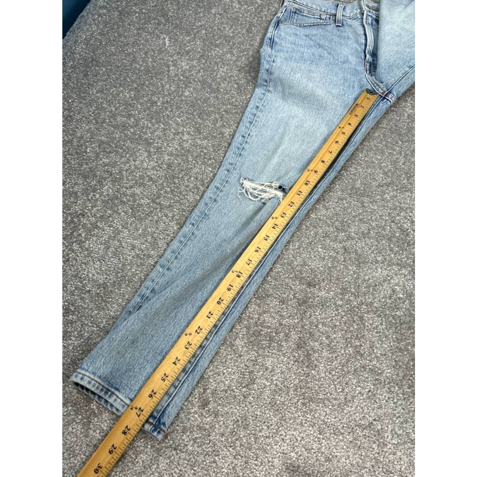 Madewell Madewell The Perfect Vintage Jeans Womens 26 Blue Denim High Rise Cropped 26x27 Jeans Womens Blue 90s City Preppy Style Size 26" / US 2 / IT 38 - 5 Thumbnail
