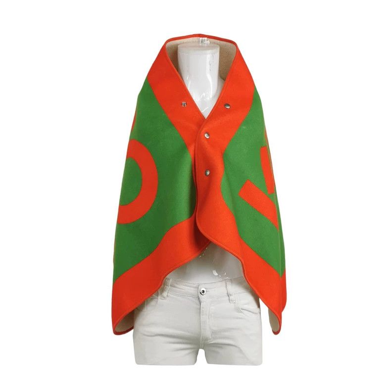 Kenzo Plaid letter Logo cloak
