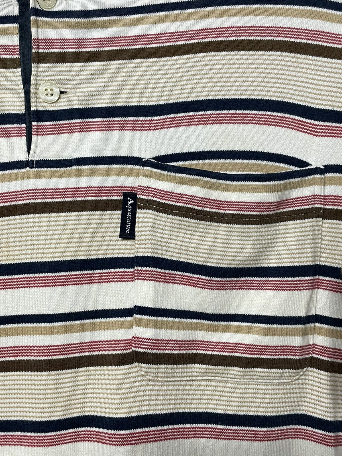 Aquascutum Vintage 1990s Designer Aquascutum Stripe Classic Longsleeve Size US M / EU 48-50 / 2 - 7 Thumbnail
