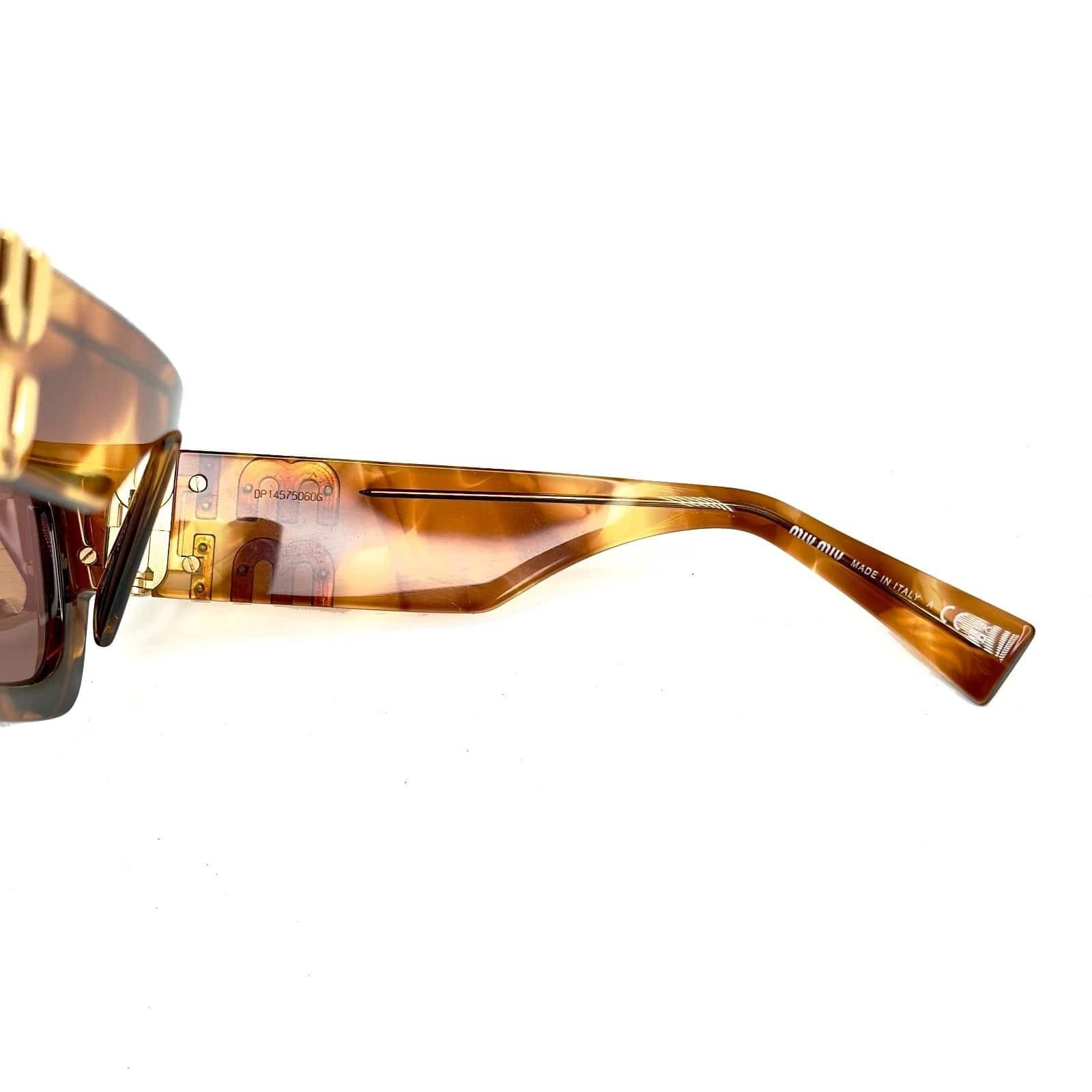 Miu Miu MIU MIU GLIMPSE LOGO MU09WS Brown Violet Logo Geometric 09W Size ONE SIZE - 2 Thumbnail