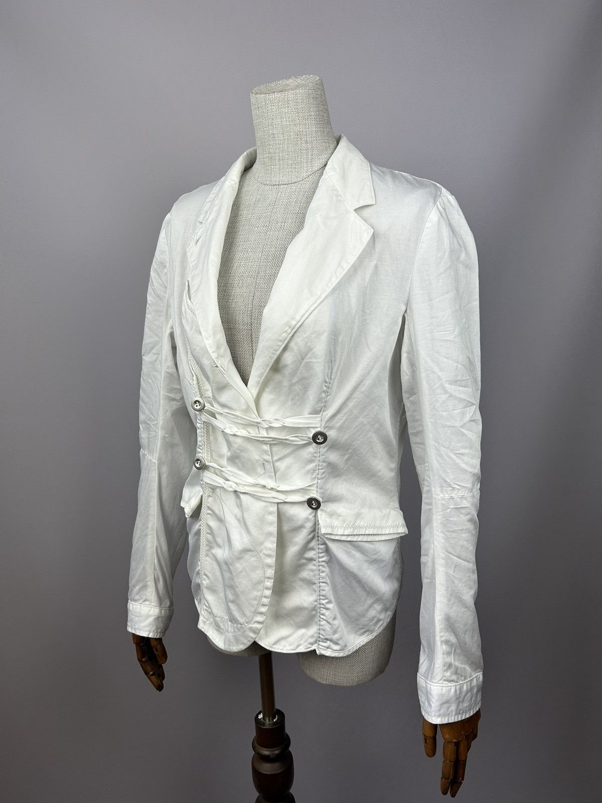 Marithe + Francois Girbaud × Vintage LE JEAN DE MARITHE FRANCOIS GIRBAUD Cotton Blazer Jacket Size XL / US 12-14 / IT 48-50 - 1 Thumbnail