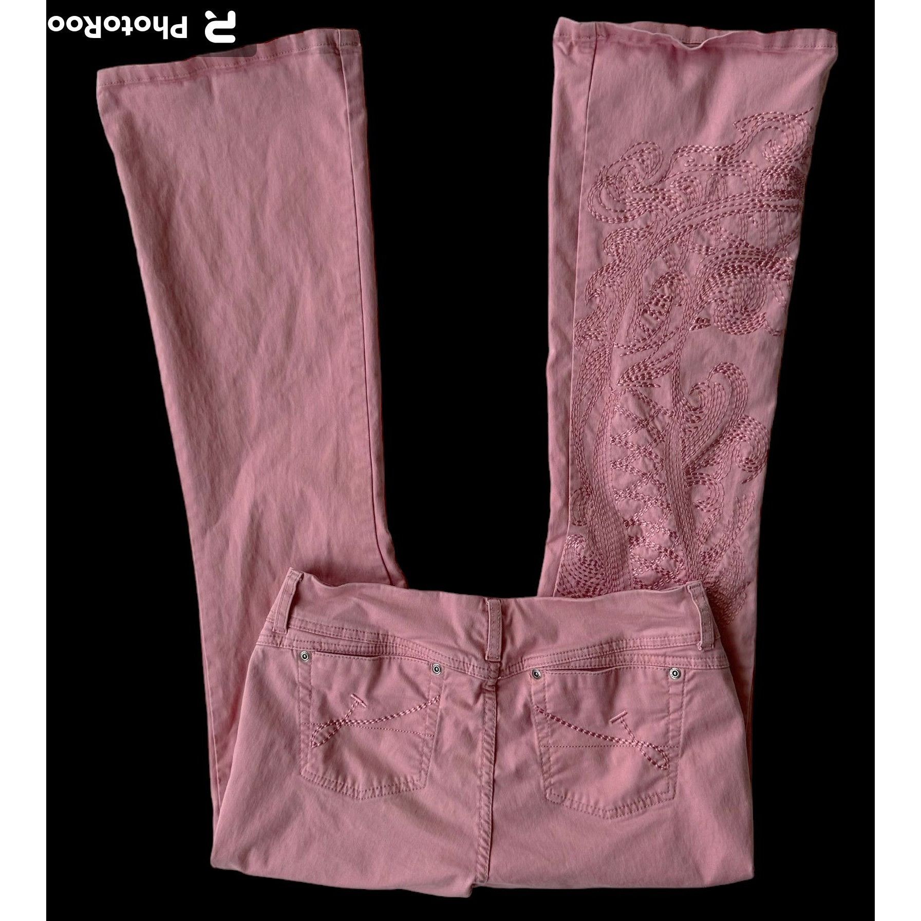 Vintage Vintage 90's Taunt Pants Size 7 Peach Low Rise Wide Leg Size 31" - 8 Thumbnail