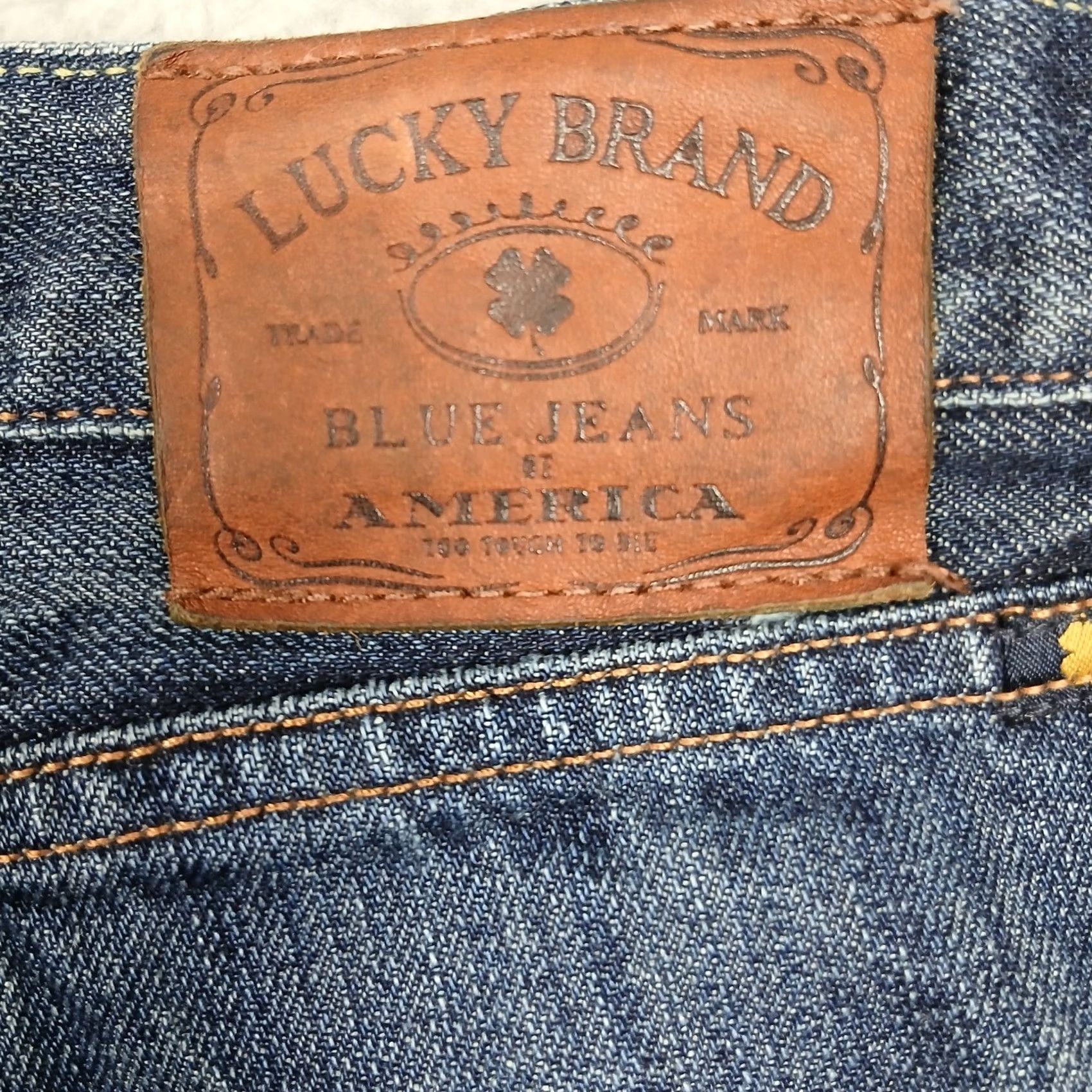 Lucky Brand Lucky Brand 361 Vintage Straight Jeans Mens 38x30 Dark Wash Denim Straight Jeans Men 38 Dark Blue Mens Jeans Size US 38 / EU 54 - 4 Thumbnail