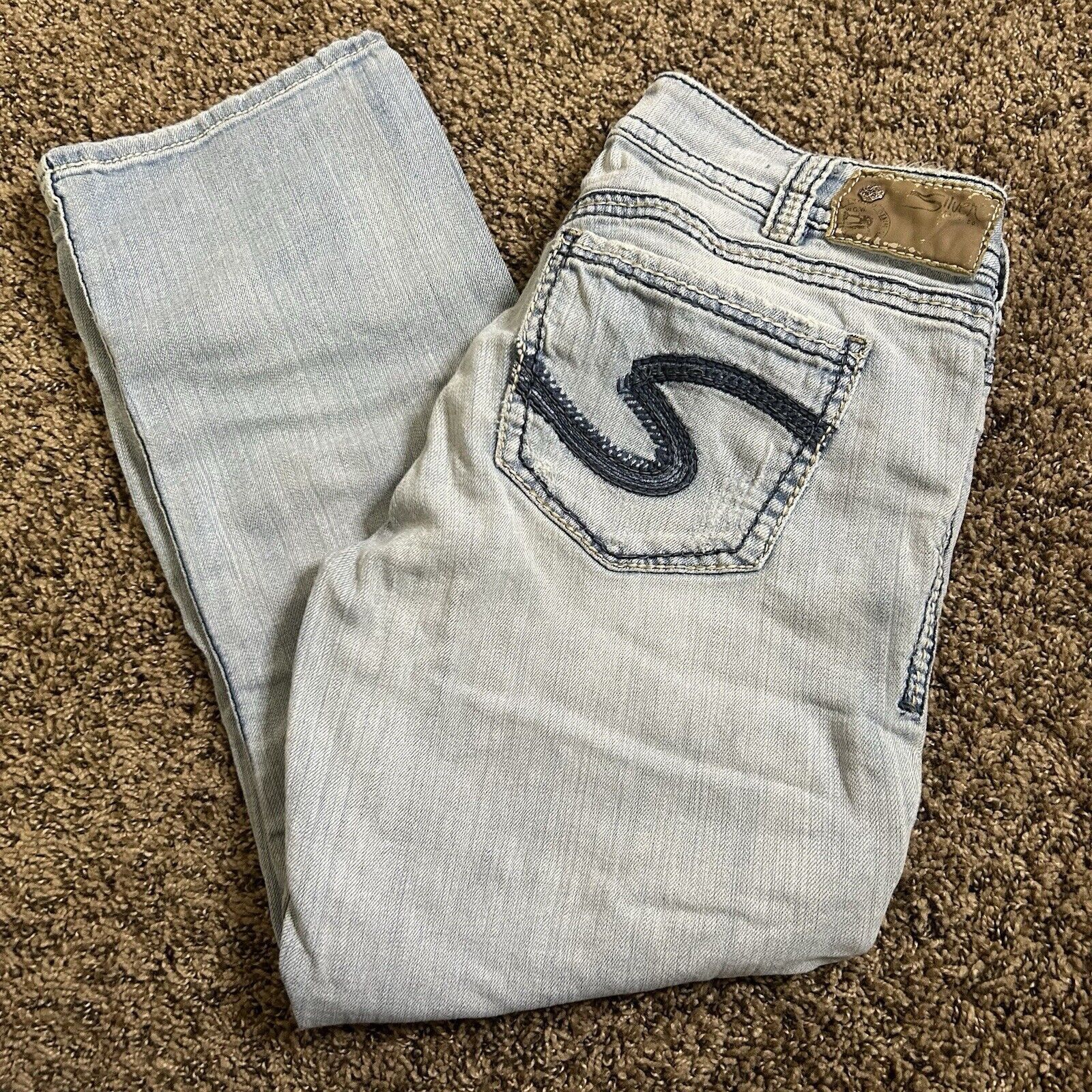 Silver Jeans Co. Y2k Silver Suki Capri Light Wash Jeans Size W30 Size 30" / US 8 / IT 44 - 7 Thumbnail