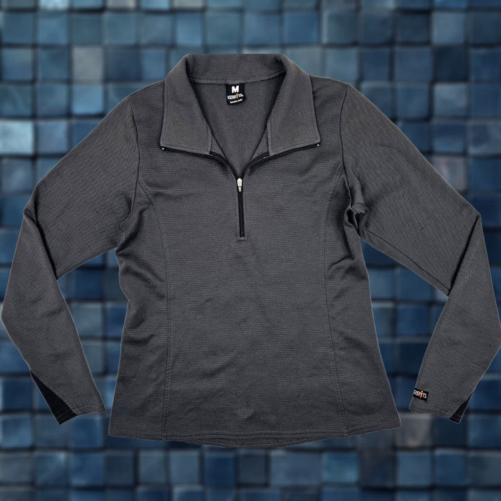 Vintage Kerrits 1/4 Zip Pullover Sweater Women M, Gray Long Sleeve Riding Equestrian Size M / US 6-8 / IT 42-44 - 1 Thumbnail