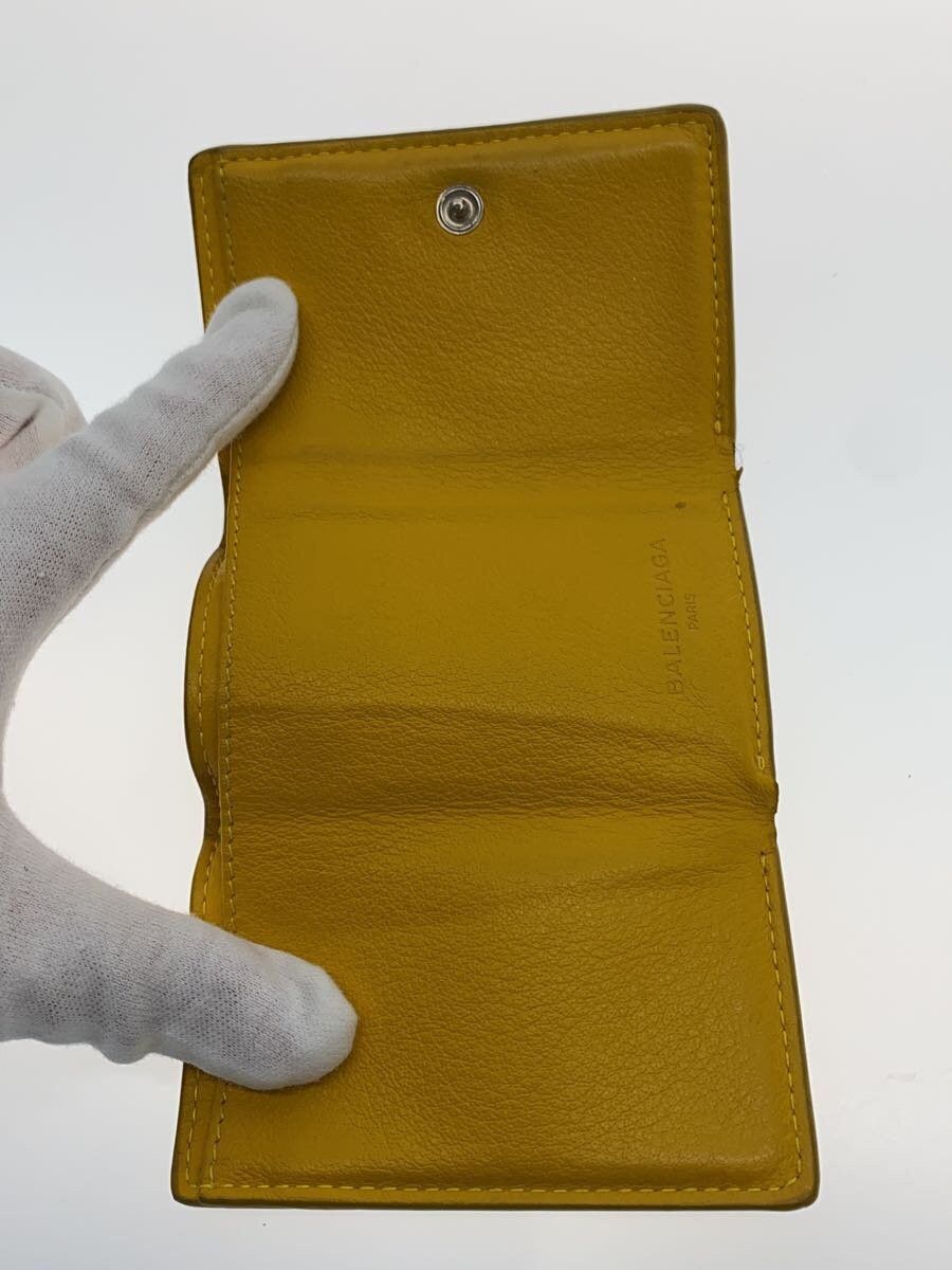 Balenciaga Balenciaga Leather Tri-Fold Wallet Yellow Size ONE SIZE - 4 Thumbnail