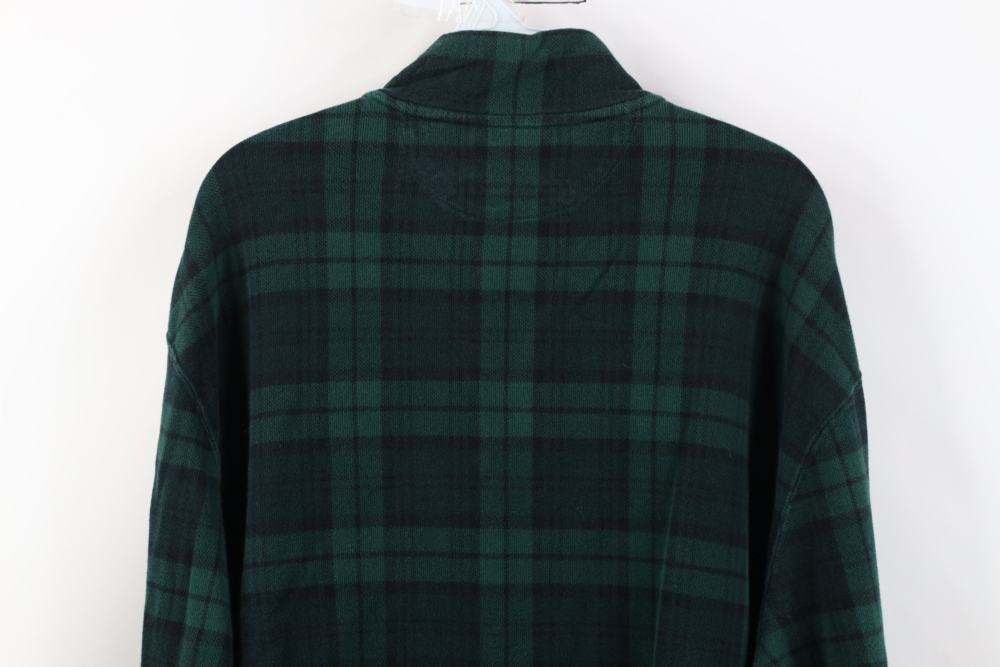 Ralph Lauren Vintage Y2K Ralph Lauren Ribbed 1/4 Half Zip Sweater Plaid Size US XXL / EU 58 / 5 - 12 Thumbnail