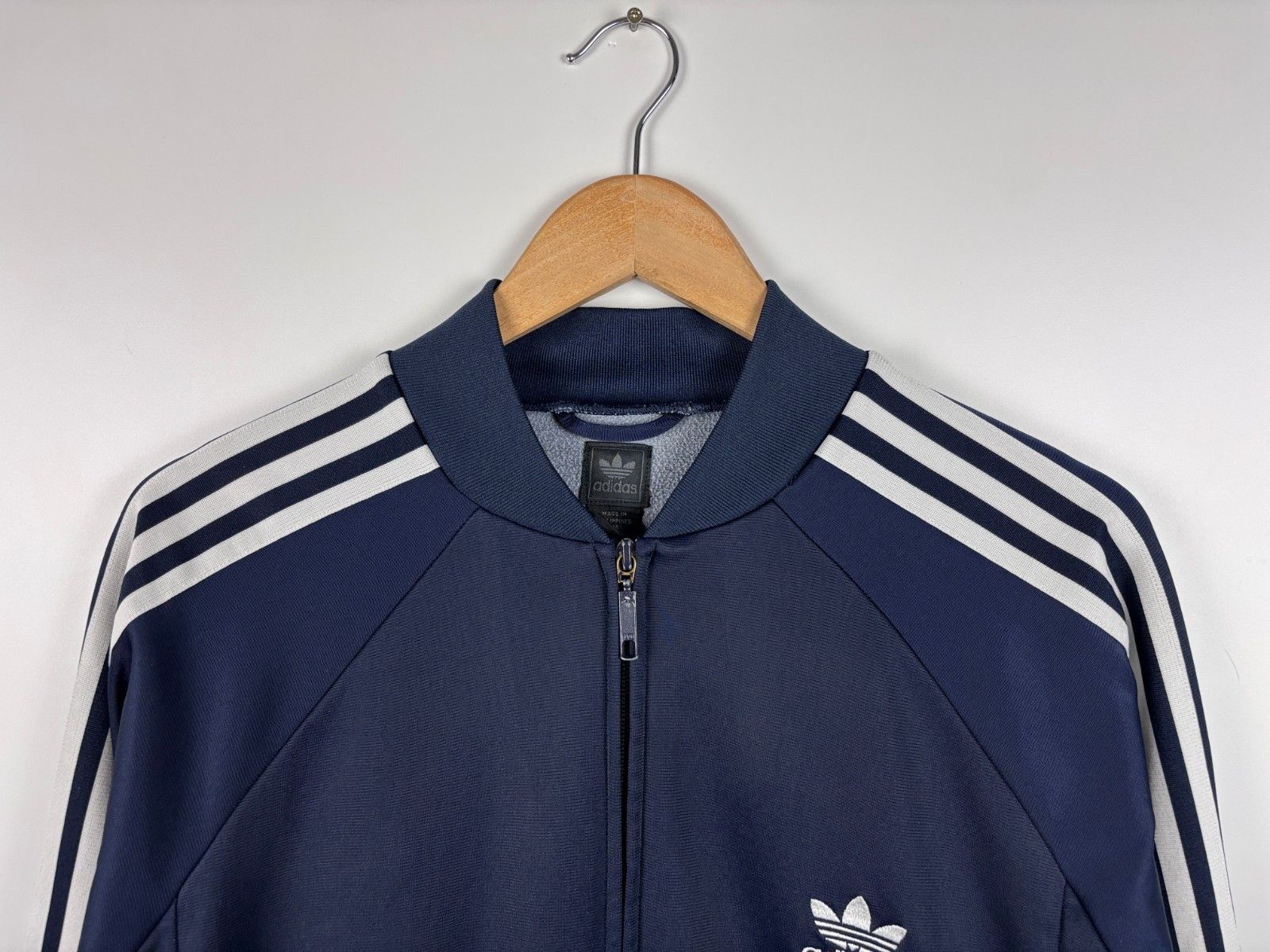 Adidas Vintage Adidas Trefoil Track Jacket Navy Blue Mens Size M Size US M / EU 48-50 / 2 - 2 Thumbnail