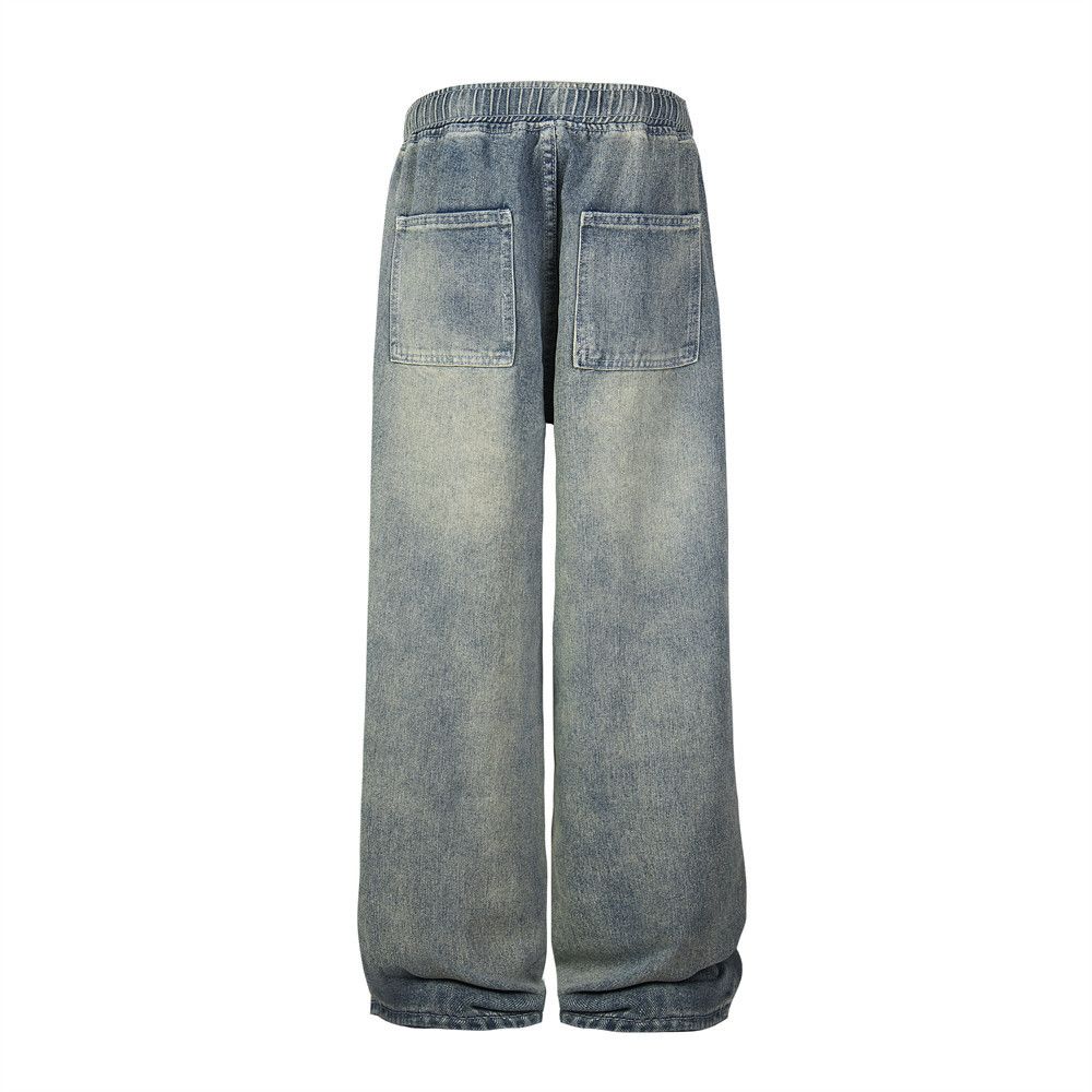 Japanese Brand × Jean Men's punk distressed washed all-match casual loose jeans Size US 32 / EU 48 - 2 Thumbnail
