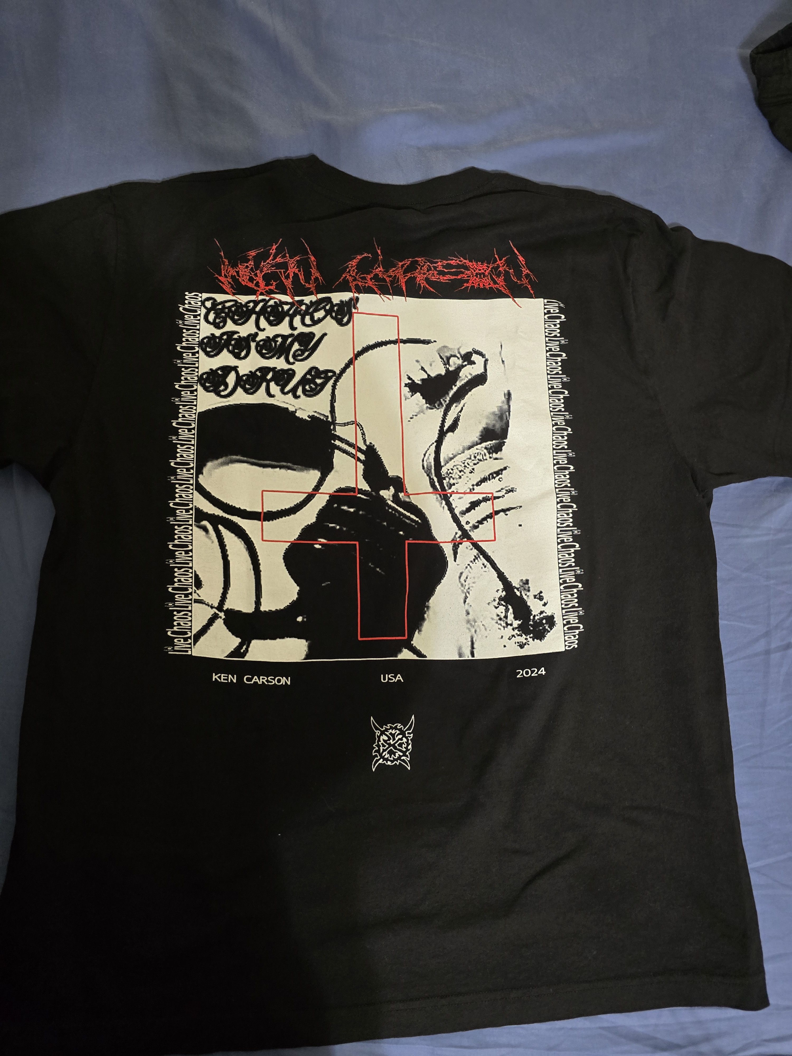 Ken Carson Ken carson Chaos Bat tour tee Size US XXL / EU 58 / 5 - 2 Thumbnail