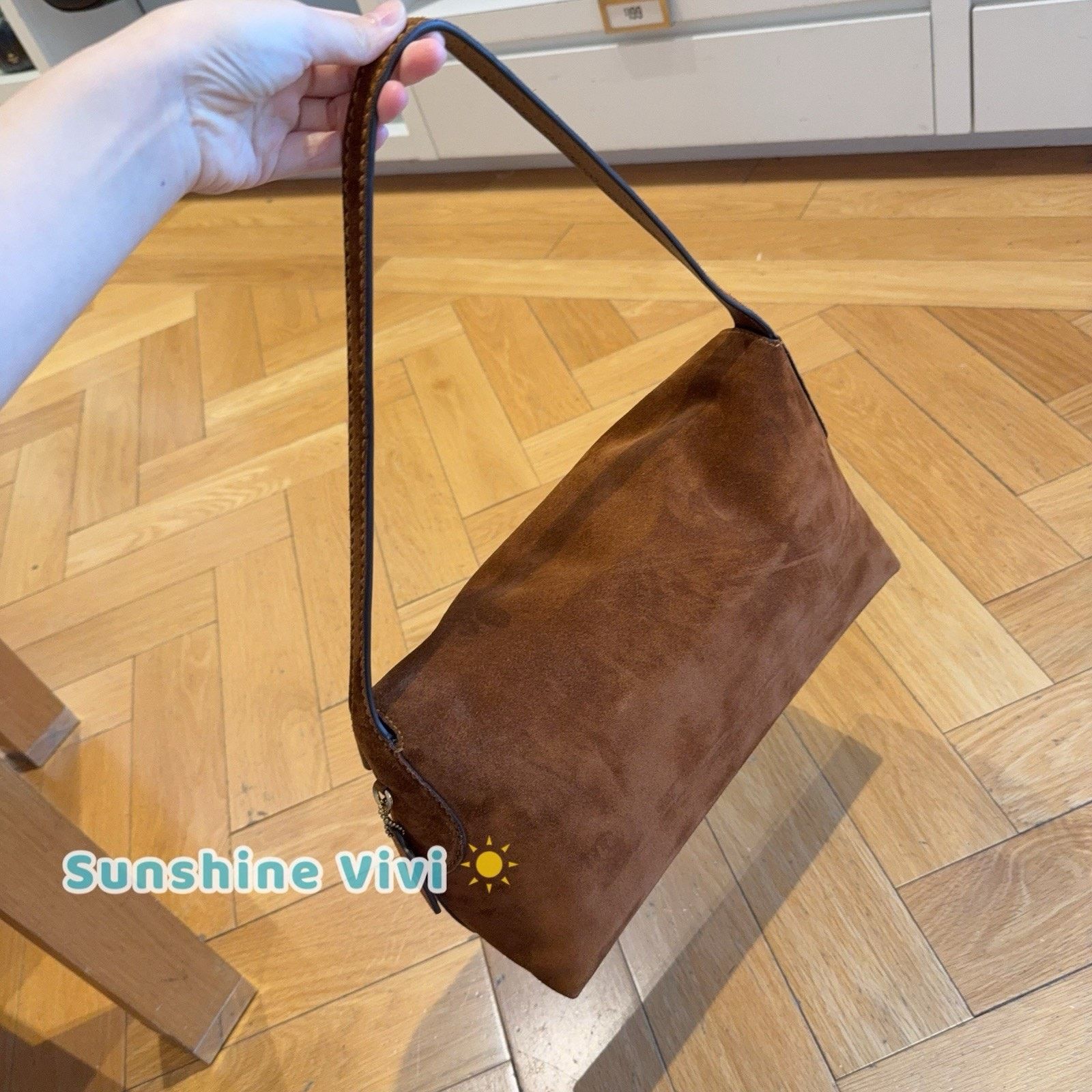 Coach NWT Coach Chelsea Shoulder Bag 36 Warm Brown CDT20 Suede Size ONE SIZE - 3 Thumbnail