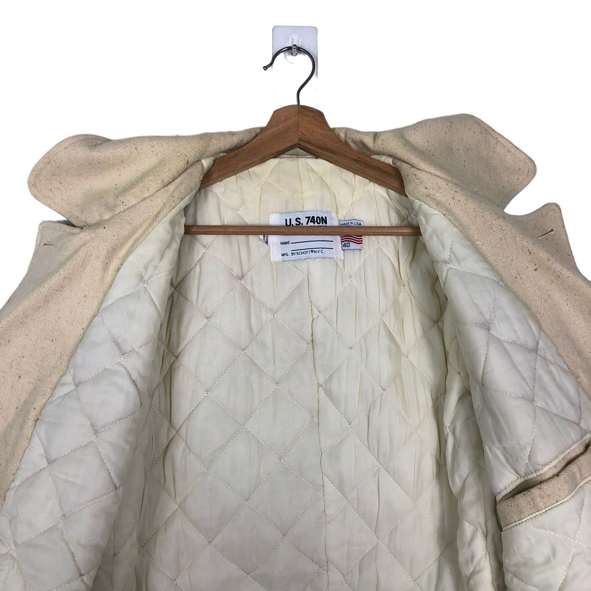 Schott 🔥90’s VINTAGE U.S. 740N PEA JACKET SCHOTT MADE IN USA Size US M / EU 48-50 / 2 - 11 Thumbnail