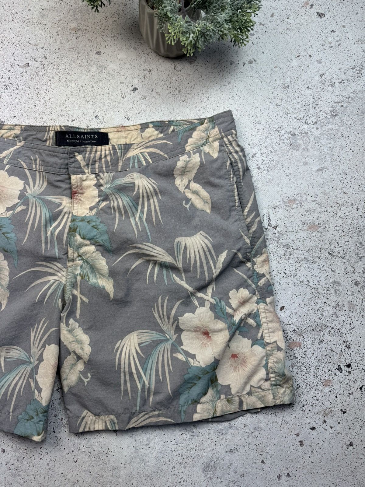 Allsaints × Designer Allsaints Shorts Nylon Print Logo Men’s Multicolor M Size US 32 / EU 48 - 3 Thumbnail