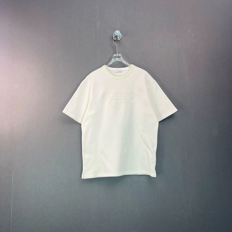Prada PradaSolid color logo printed short sleeves 2503-Nextarrow Size US M / EU 48-50 / 2 - 1 Thumbnail