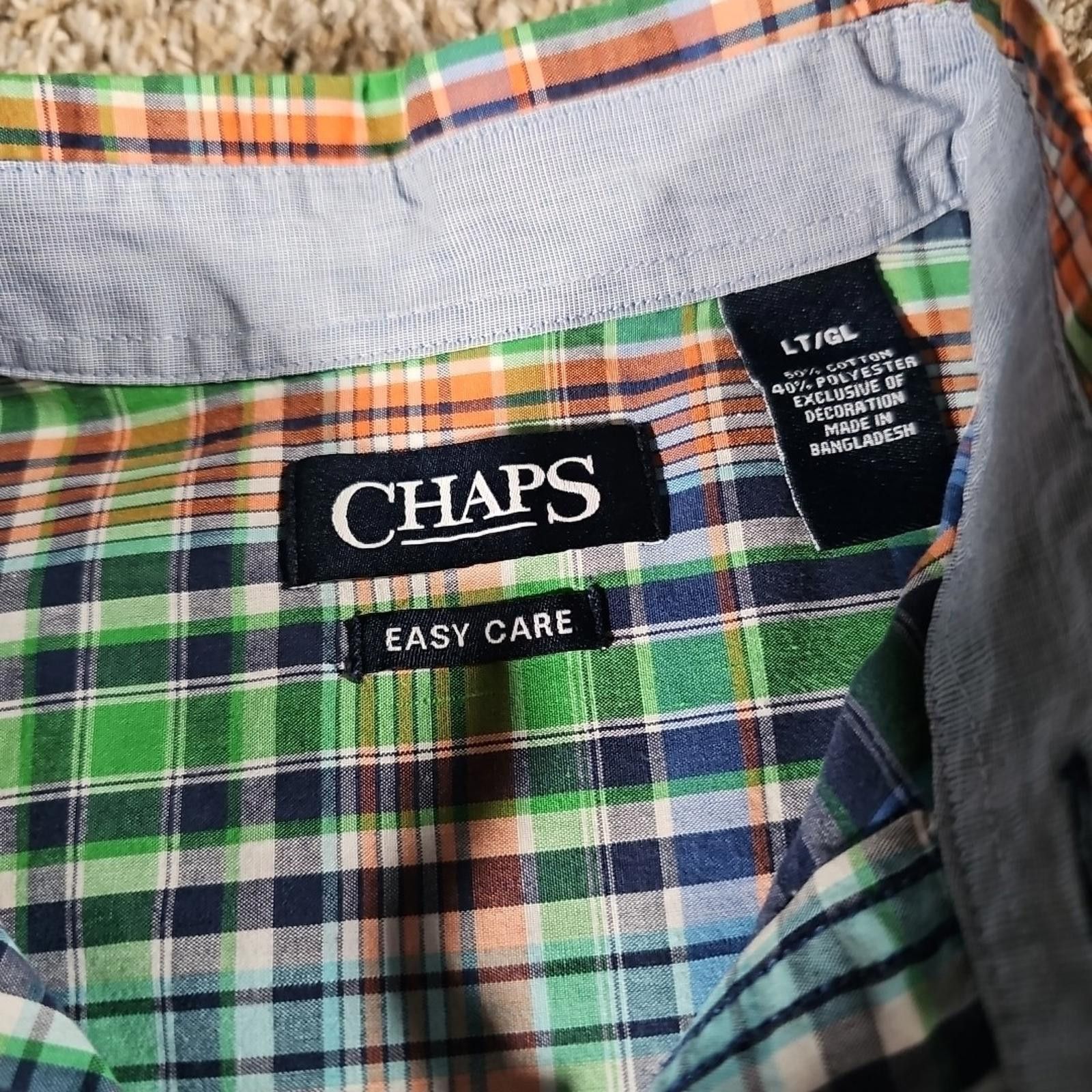 Chaps Chaps LT Easy Care Bright Plaid Button Up Size US L / EU 52-54 / 3 - 3 Thumbnail