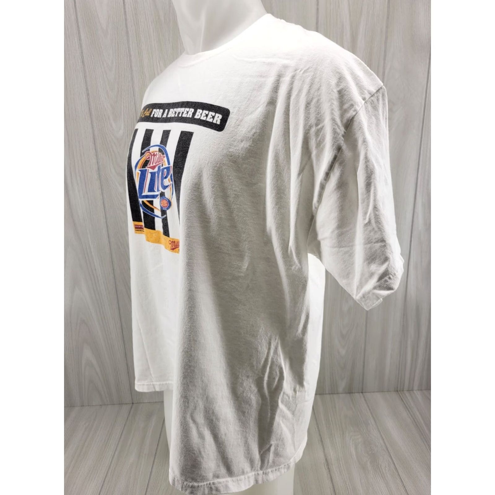 Hanes VINTAGE Miller Lite Beer White T Shirt XL Hanes Men 2006 90s Cars Size US XL / EU 56 / 4 - 3 Thumbnail