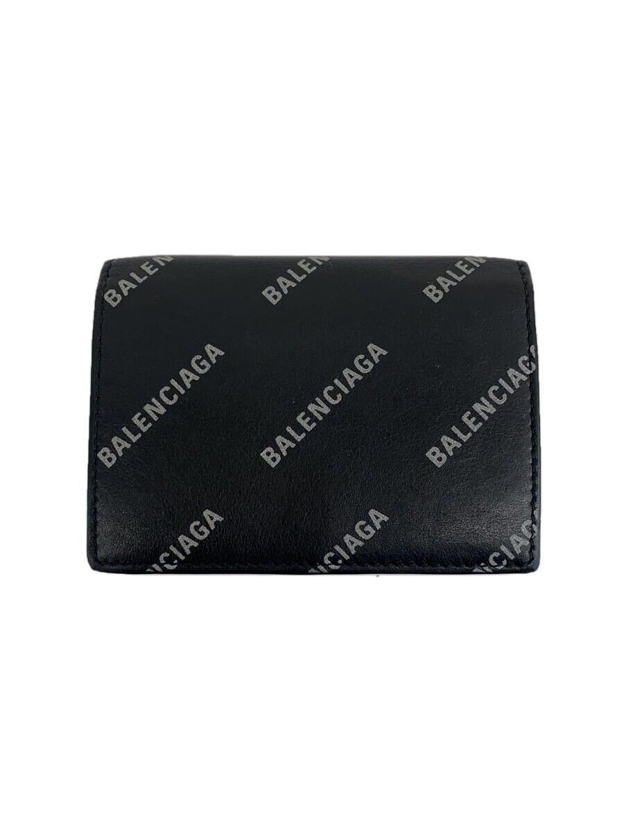 【BALENCIAGA】CASH MINI WALLET トライフォールド Cash Mini Wallet Crocodile Embossed in Black/white