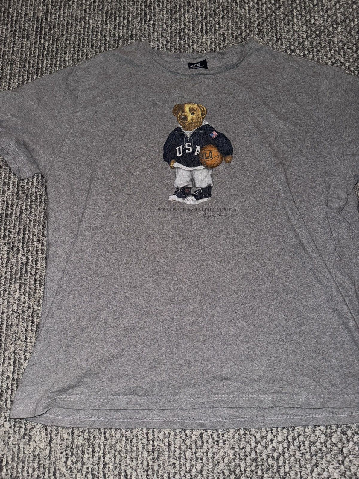 image of Polo Ralph Lauren Ralph Laurent Polo Basketball Bear in Grey, Men's (Size 2XL)