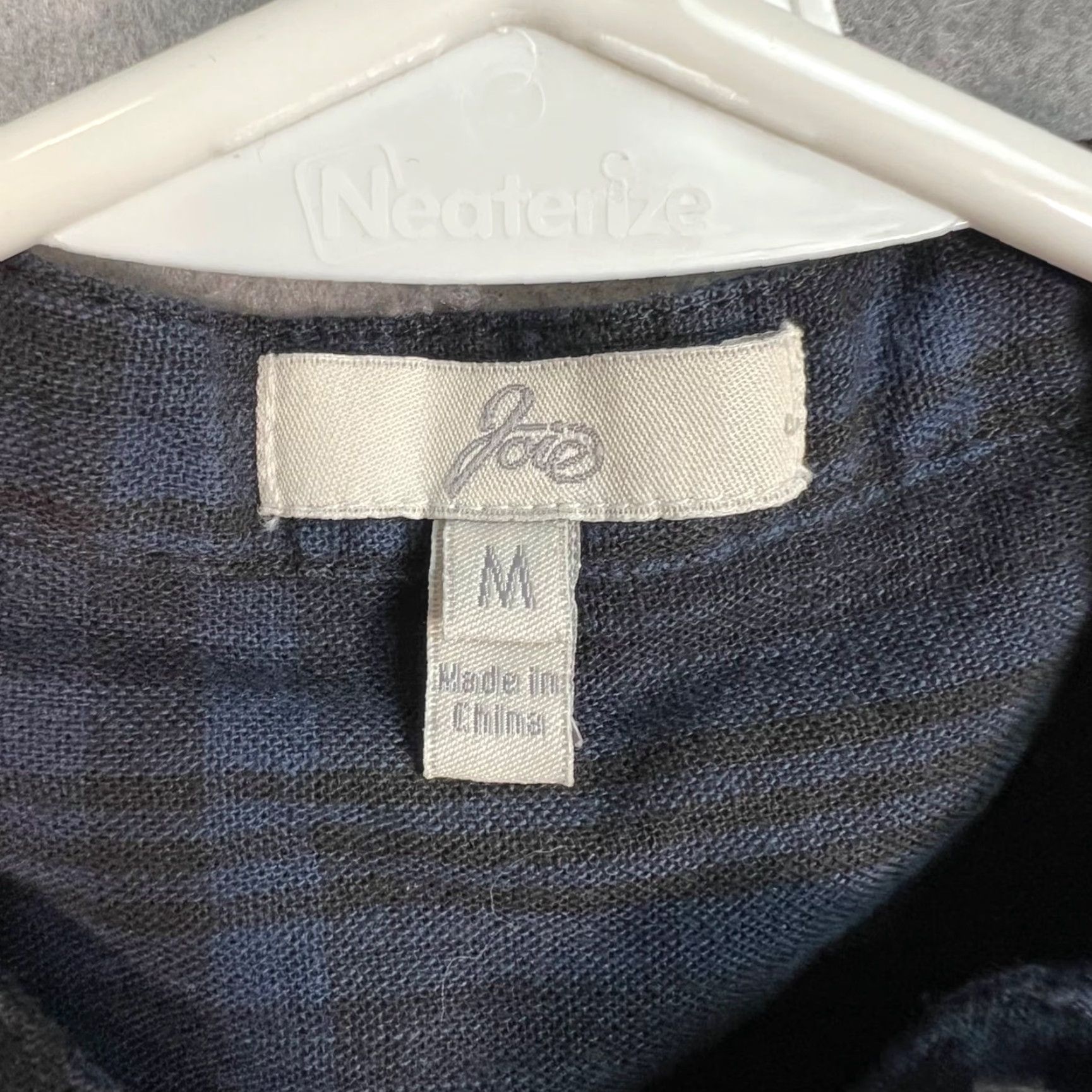 Joie JOIE Blouse Shirt Plaid Long Sleeve Button Blue Cotton 100% Womens M Medium Casual Mens Womens Girls Boys Size M / US 6-8 / IT 42-44 - 3 Thumbnail