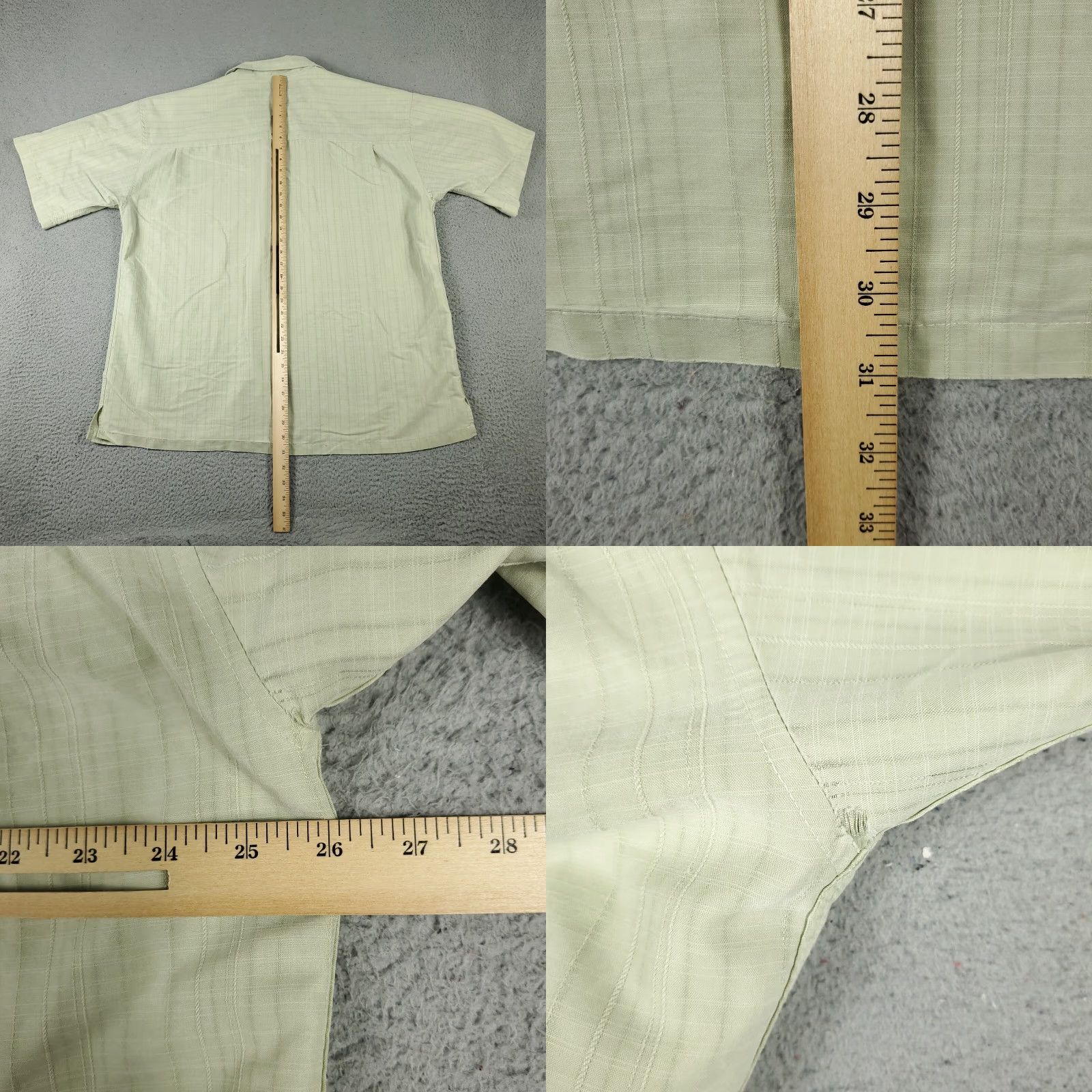 Vintage Bamboo Cay Shirt Mens XL Green Striped Tropical Beach Button Up Short Sleeve Size US XL / EU 56 / 4 - 8 Thumbnail