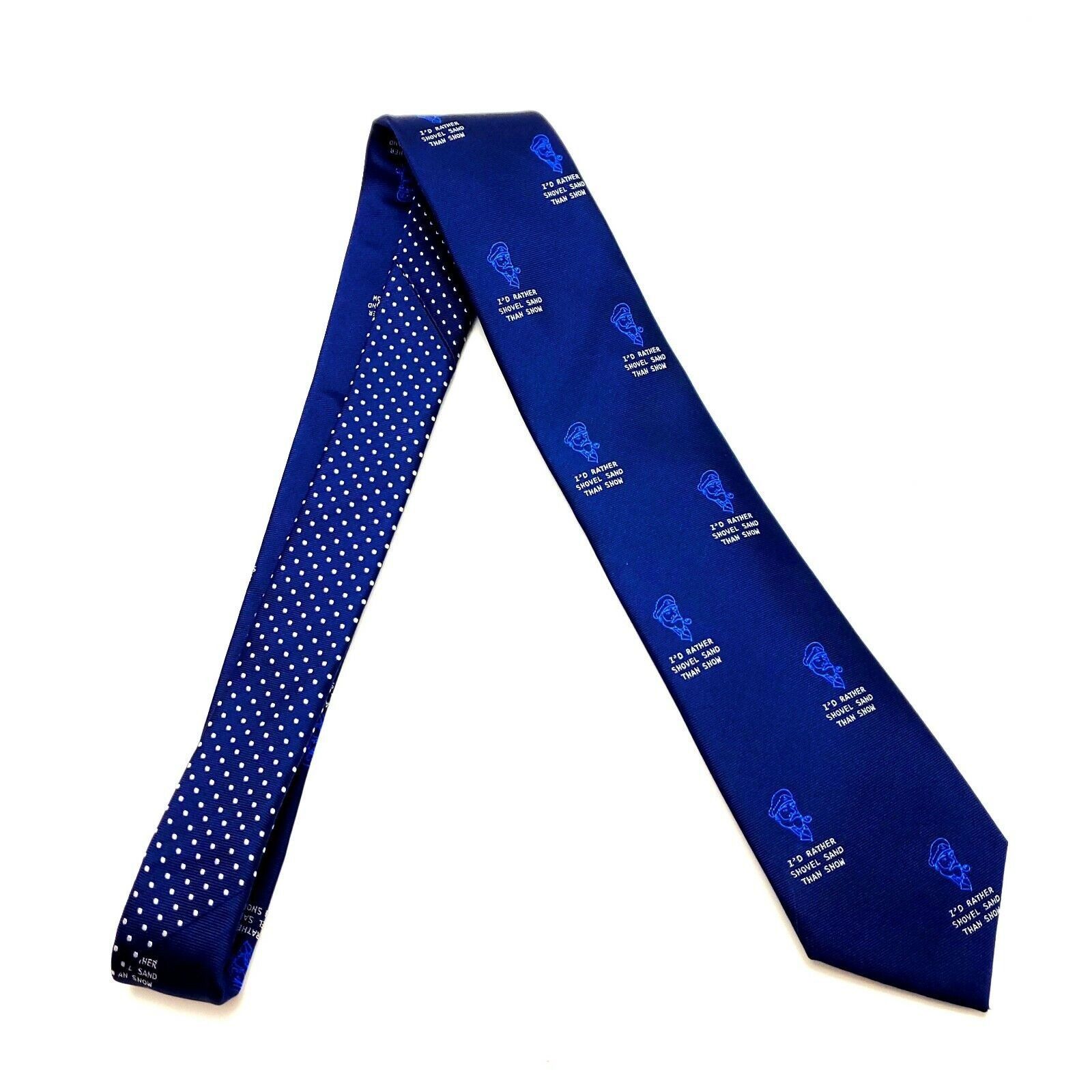 Nautica Nautica Silk Tie Woven Christmas Beach Blue Skinny Size ONE SIZE - 6 Thumbnail