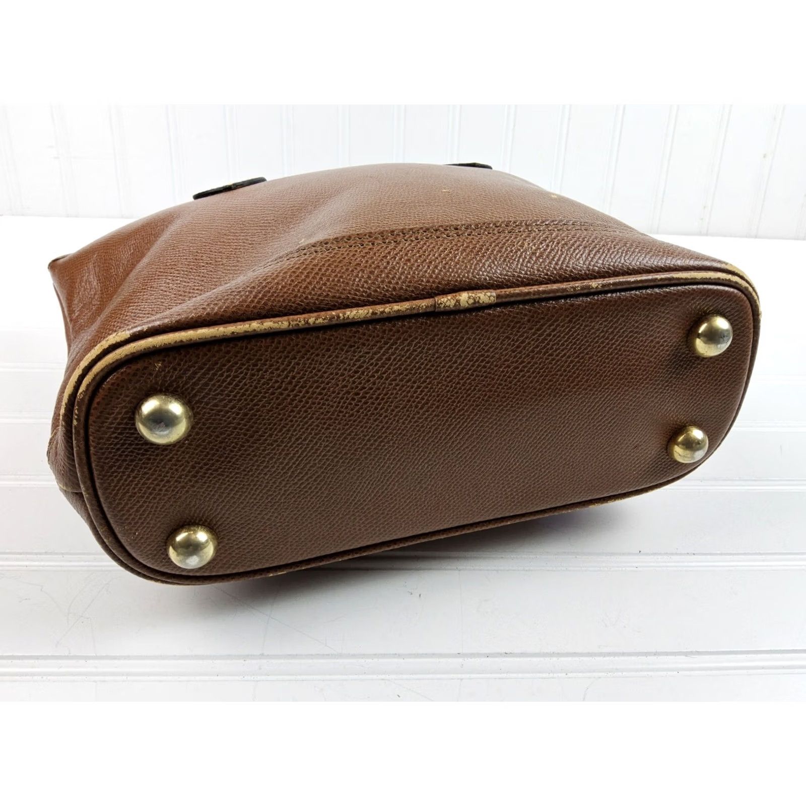 Vintage Renoma Paris Leather Satchel Handbag Brown Womens Size ONE SIZE - 4 Thumbnail