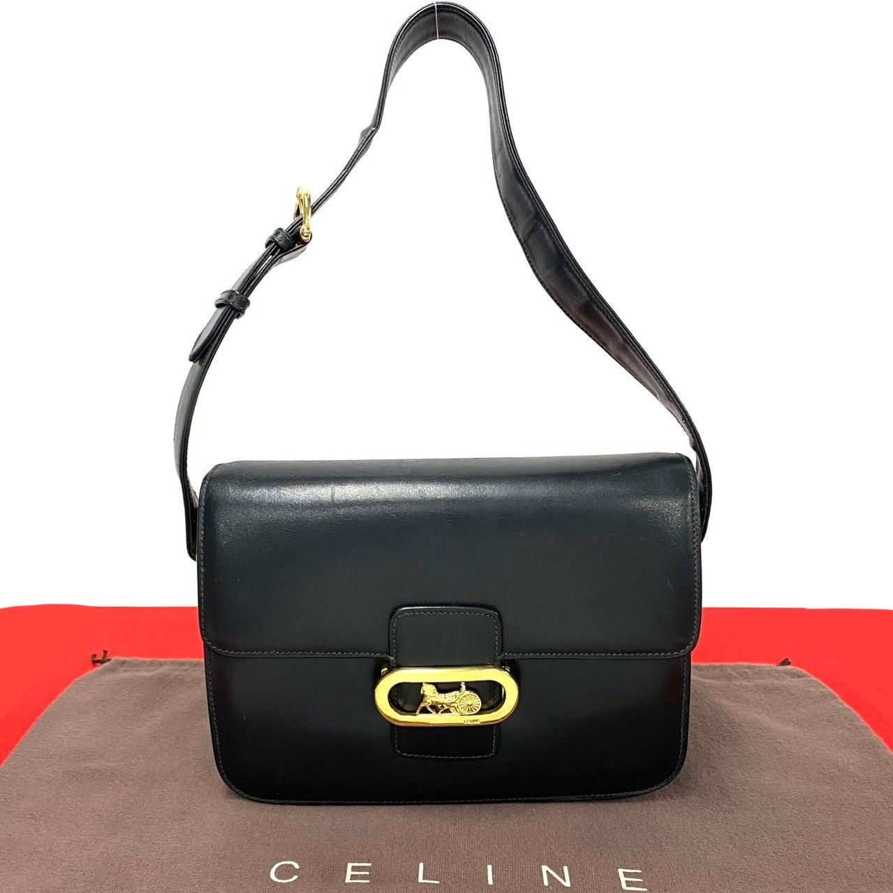 Celine Celine Shoulder Bag Black Leather Size ONE SIZE - 1 Thumbnail